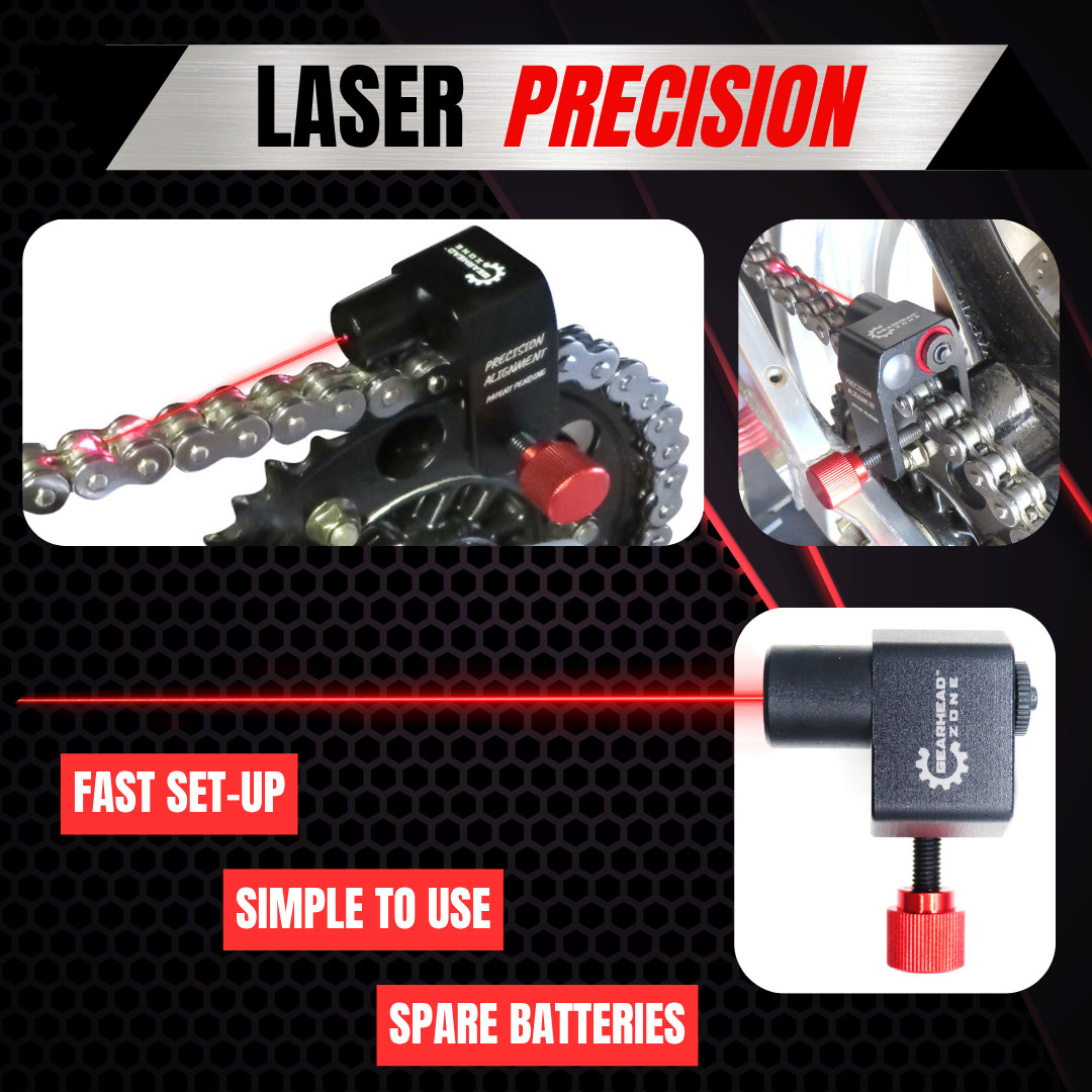 Laser Chain and Sprocket Alignment Tool – Gearhead Zone