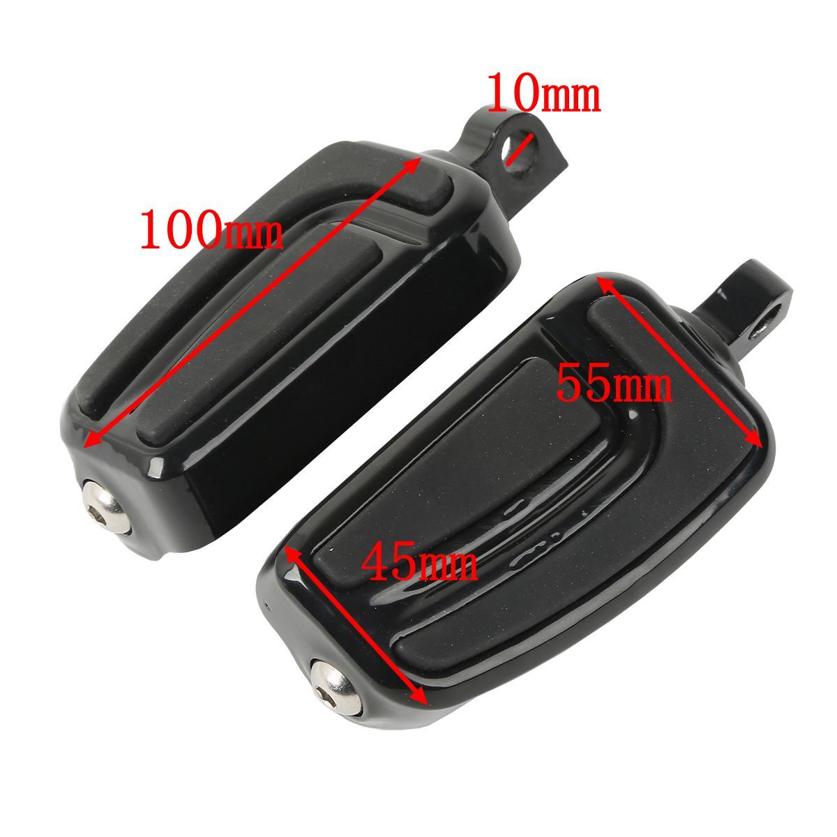 Universal 10mm Male Mount-Style Footpegs Fit For Harley Touring Road King Glide