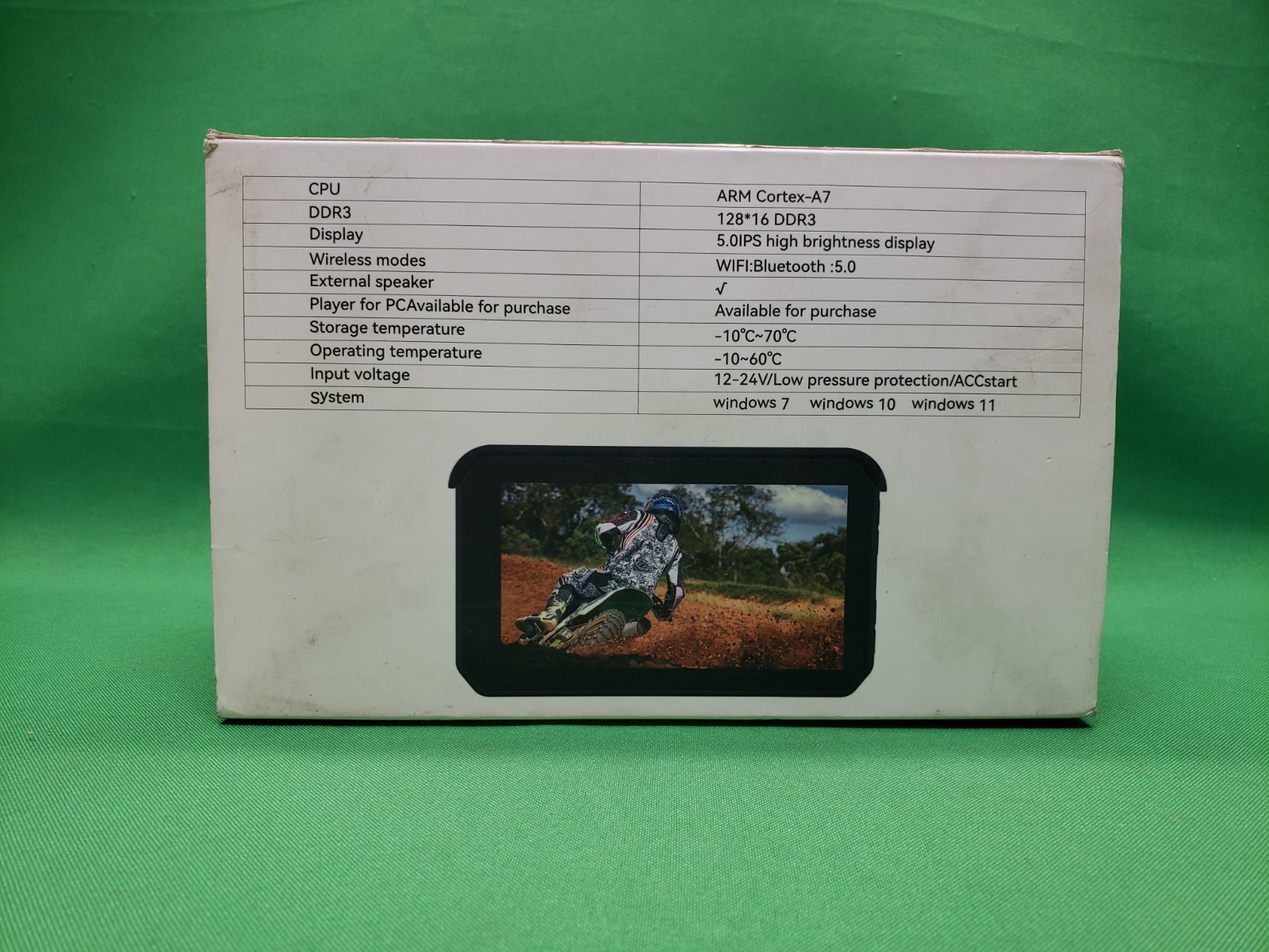 5″ Motorcycle Wireless CarPlay Android Auto GPS Navigation TouchScreen Monitor