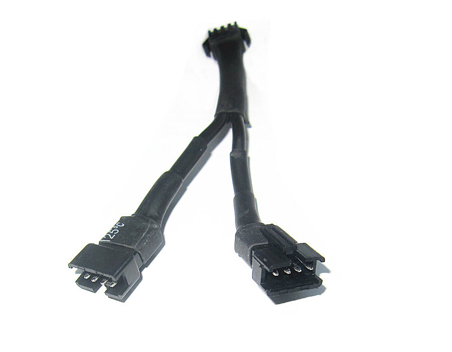 Black Extension Cords Y Cable 4 Way Splitter Kit For Golf Car Led Strip Light