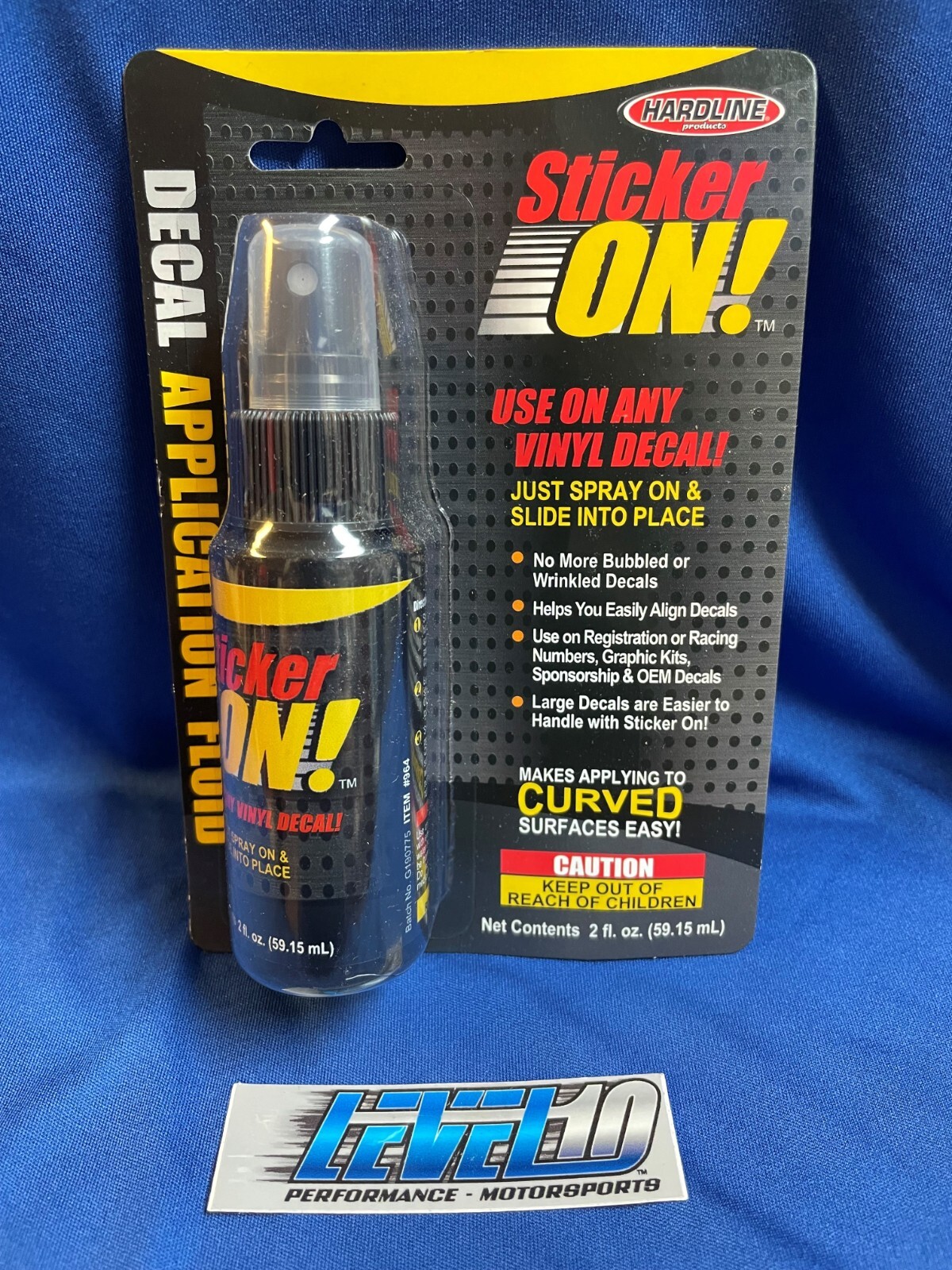HARDLINE STICKER ON! DECAL APPLICATION FLUID – 2oz SPRAY 964 YAMAHA HONDA KTM