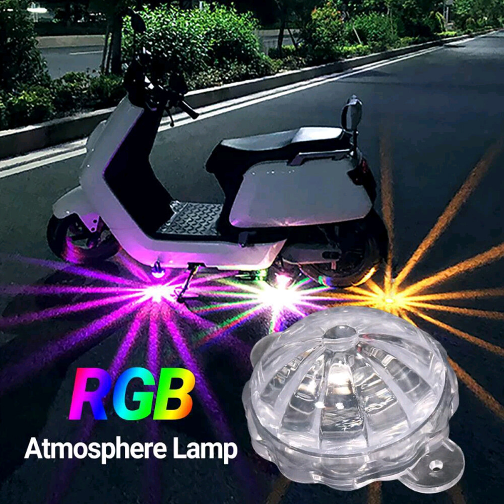 Universal Motorcycle Parts RGB Led Flash Strobe Light Atmosphere Lamp Multicolor