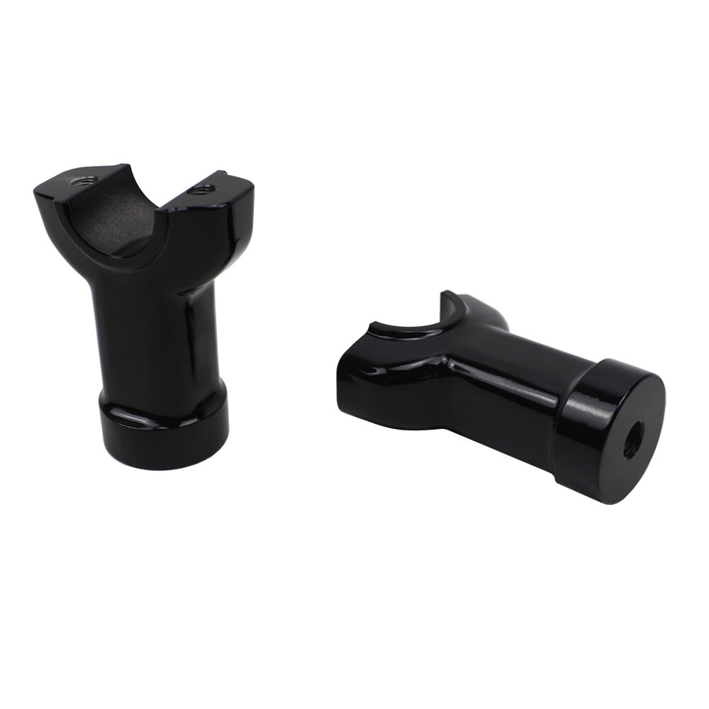 Black 3.5″ Tall Straight Handlebar Risers for Harley 2013-2023 Softail Breakout