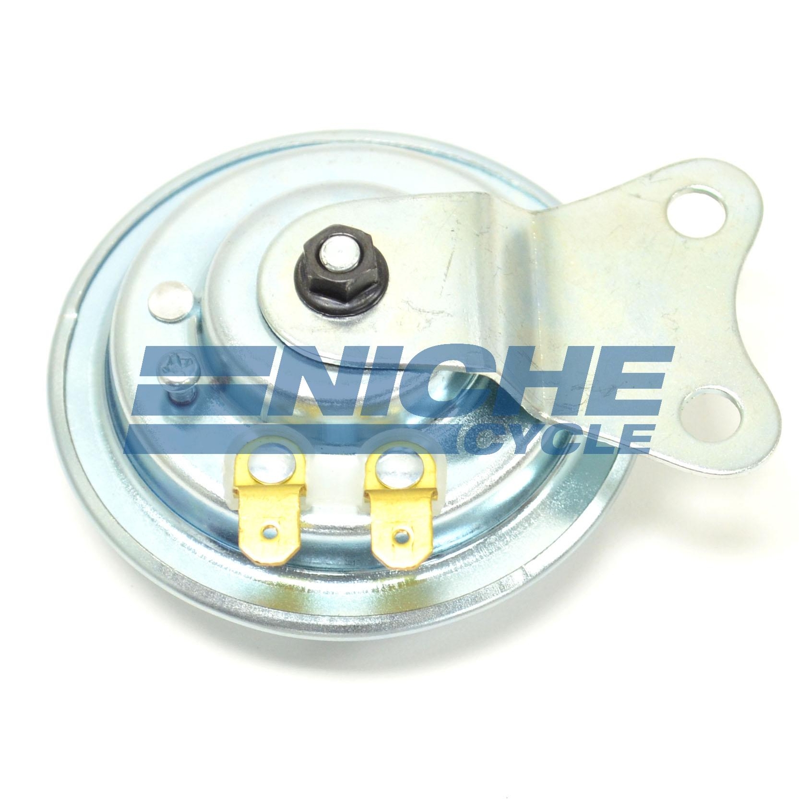 Universal Motorcycle Horn Dual Hole Zinc/Zinc 65mm 6 Volt