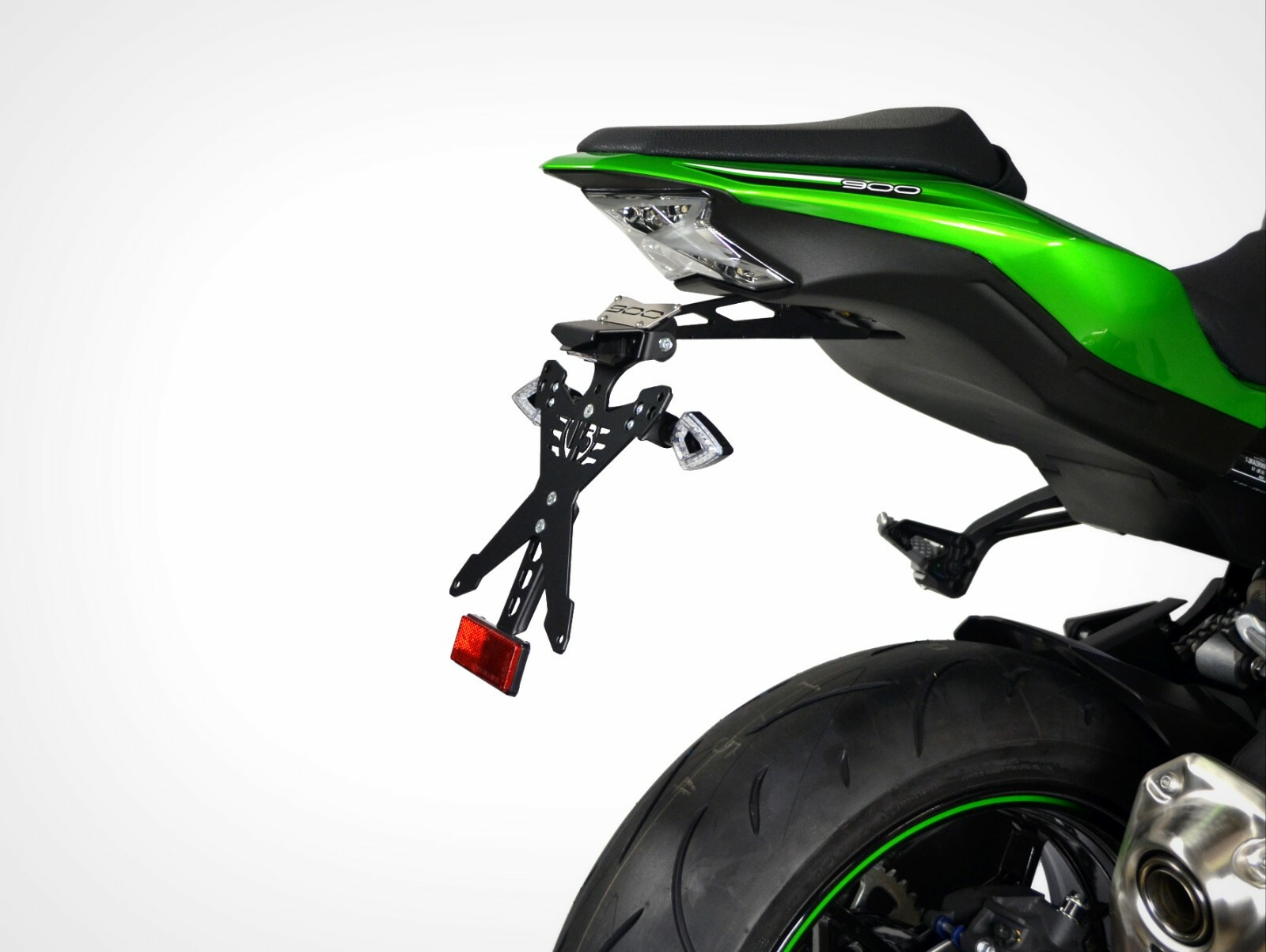 KAWASAKI ZH2 Z H2 LICENSE PLATE HOLDER FROM 2020 K LINE + LED ARROWS + LICENSE PLATE LIGHT UB HOMOLO