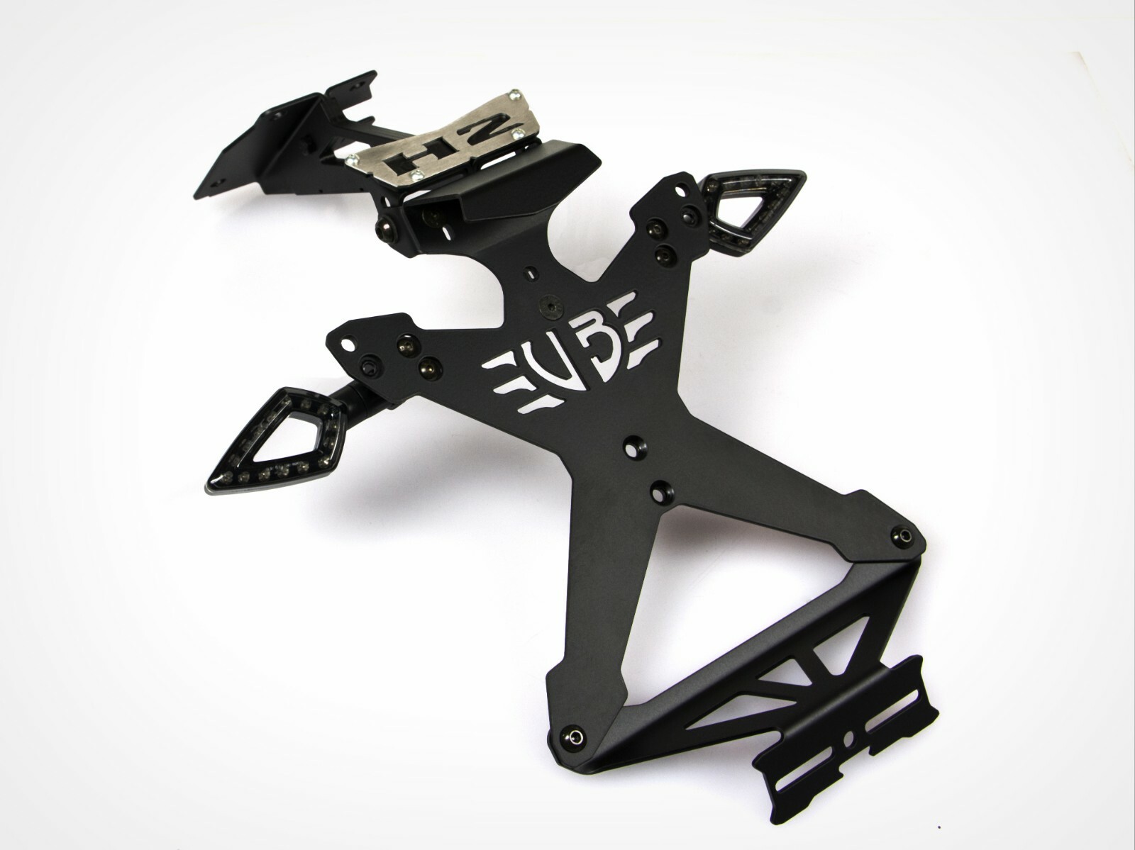 KAWASAKI ZH2 Z H2 LICENSE PLATE HOLDER FROM 2020 K LINE + LED ARROWS + LICENSE PLATE LIGHT UB HOMOLO