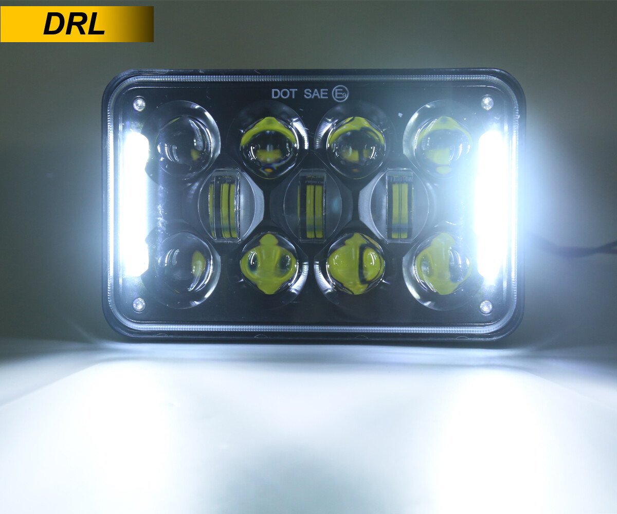 4X6 Inch LED Headlight H4 Halo Projector Hi-Lo For Suzuki DRZ250 DRZ400 DRZ400SM