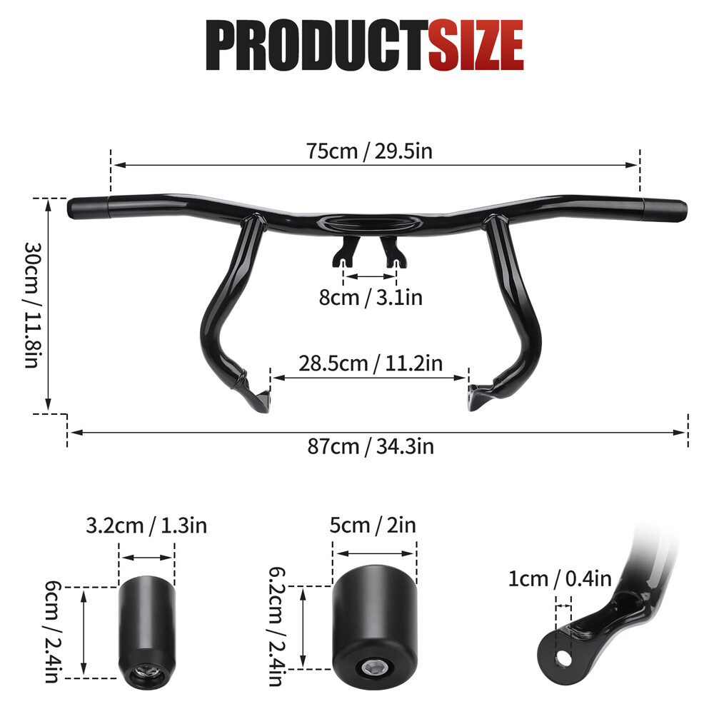 Flat Out Bar Engine Guard Crash Bar for 2014-25 Harley Road Street Glide Special