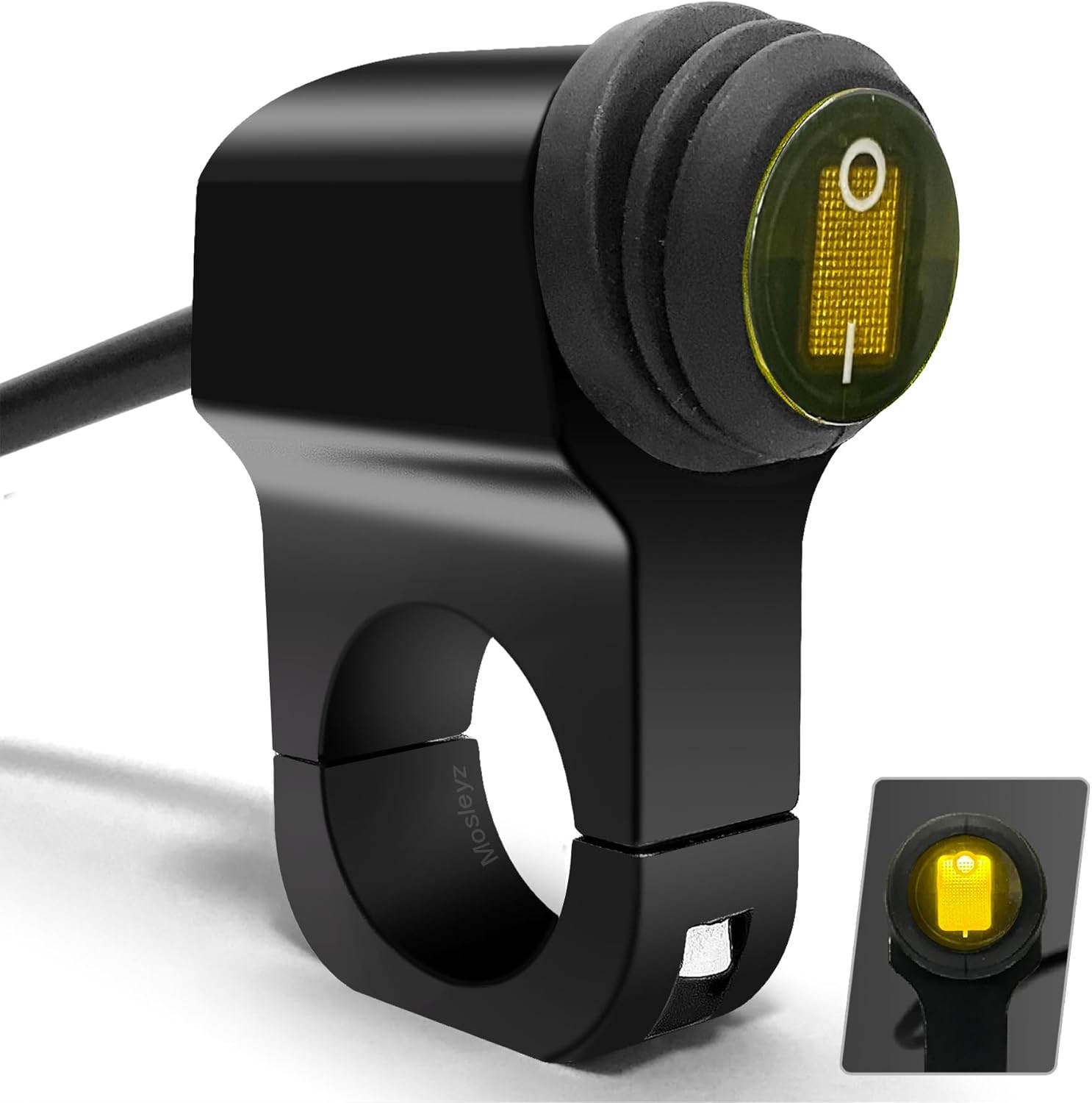 ATV Light Switch 12V Waterproof Aluminum Alloy Motorcycle 1 Piece, Yellow
