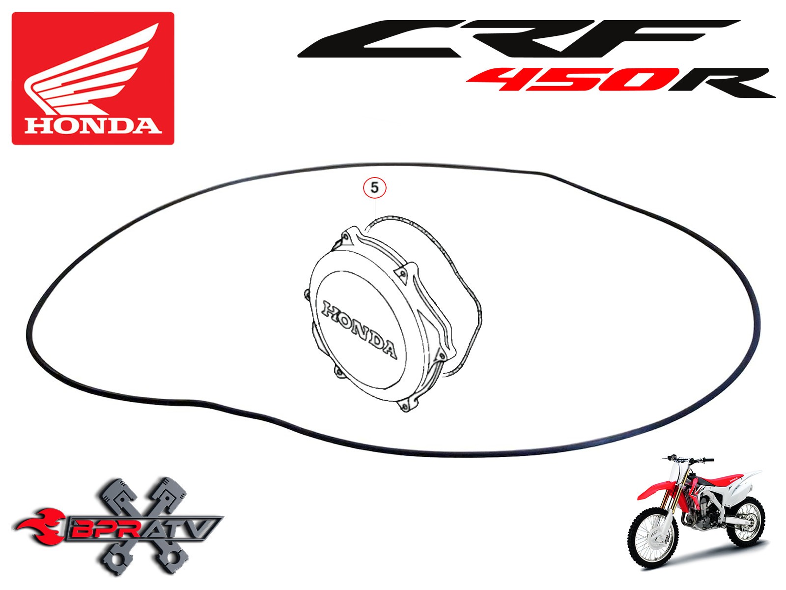 BPRATV Honda CRF450R CRF 450R Heavy Duty Steel Plates Fibers Springs Clutch Kit