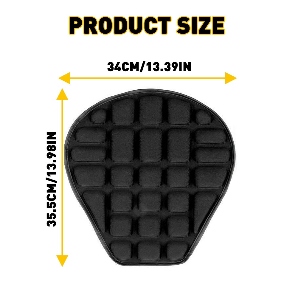 Motorcycle Gel Seat Comfort Cushion Pillow Pad Cover Pressure Relief Universal