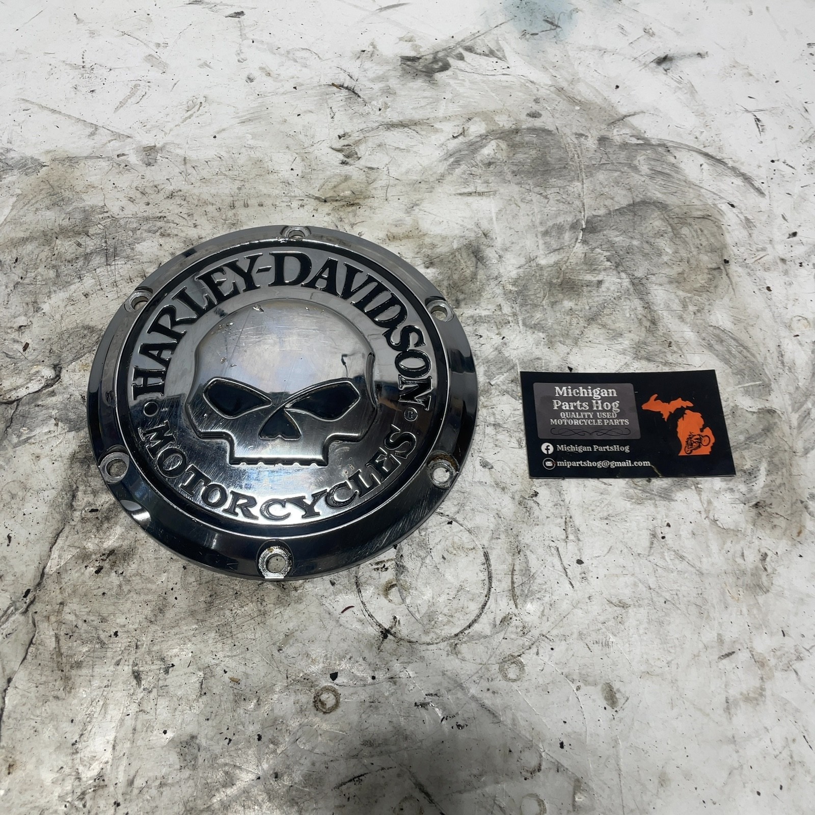 04-20 Harley Sportster XL 883 1200 OEM Chrome Willie G Derby Cover