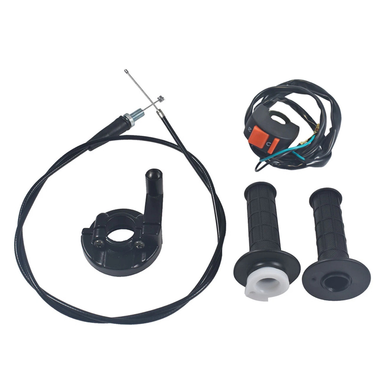 Throttle Cable Twist Grip Set With ON OFF Switch For Baja Mini Bike And ATV Quad
