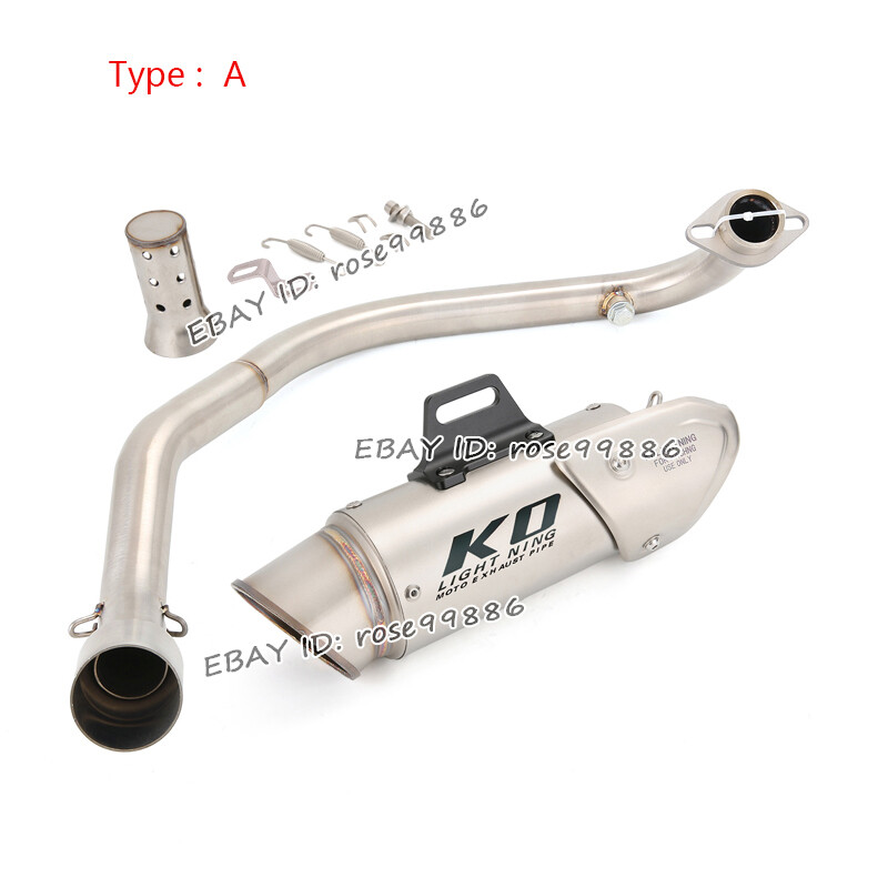 For CF-MOTO ST Papio 125 Motorcycle Tips Exhaust Front Link Pipe Black Mufflers