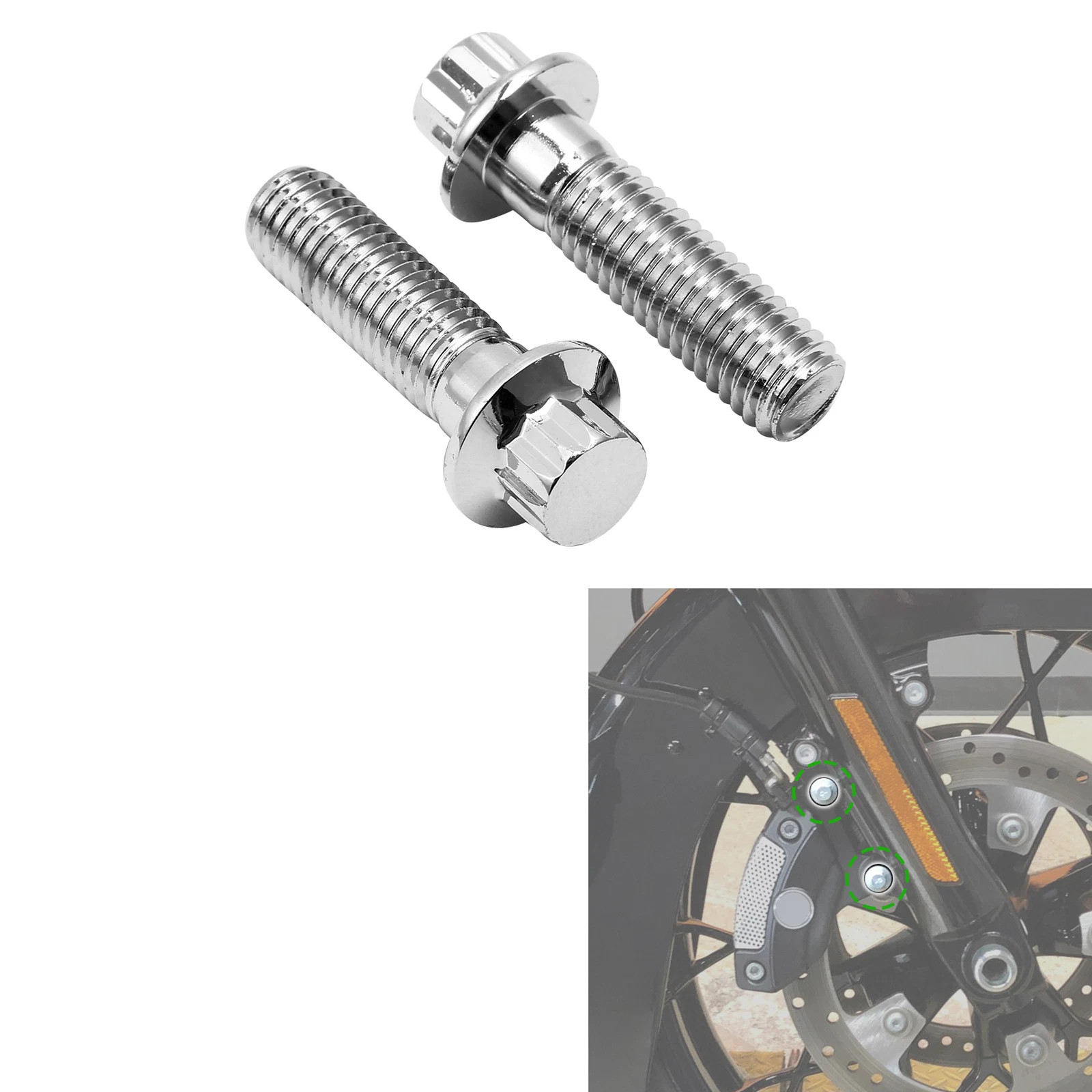 M10x1.5 Front Brake Caliper Bolts Metric Bolt For 2004-2024 Harley Touring Model