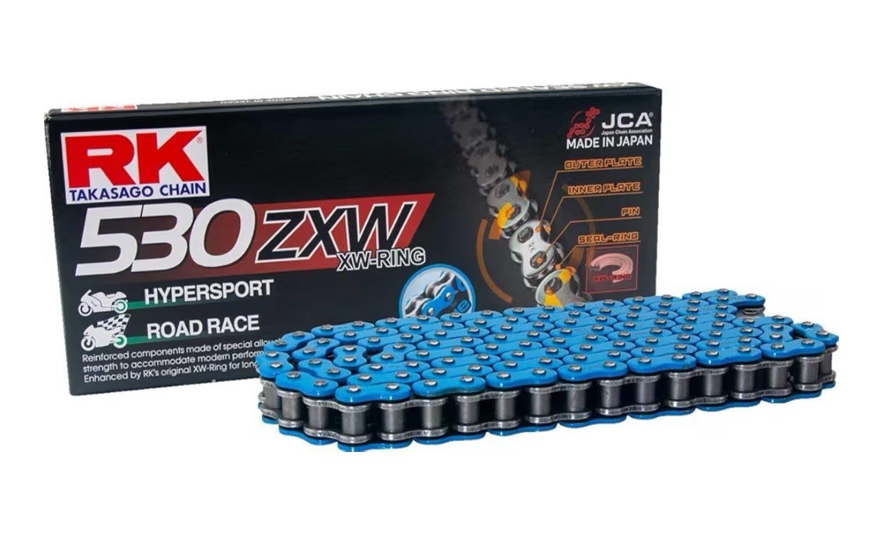 RK Racing Chain BB530ZXW-120 Blue 120 Link XW-Ring Premium High (USED)