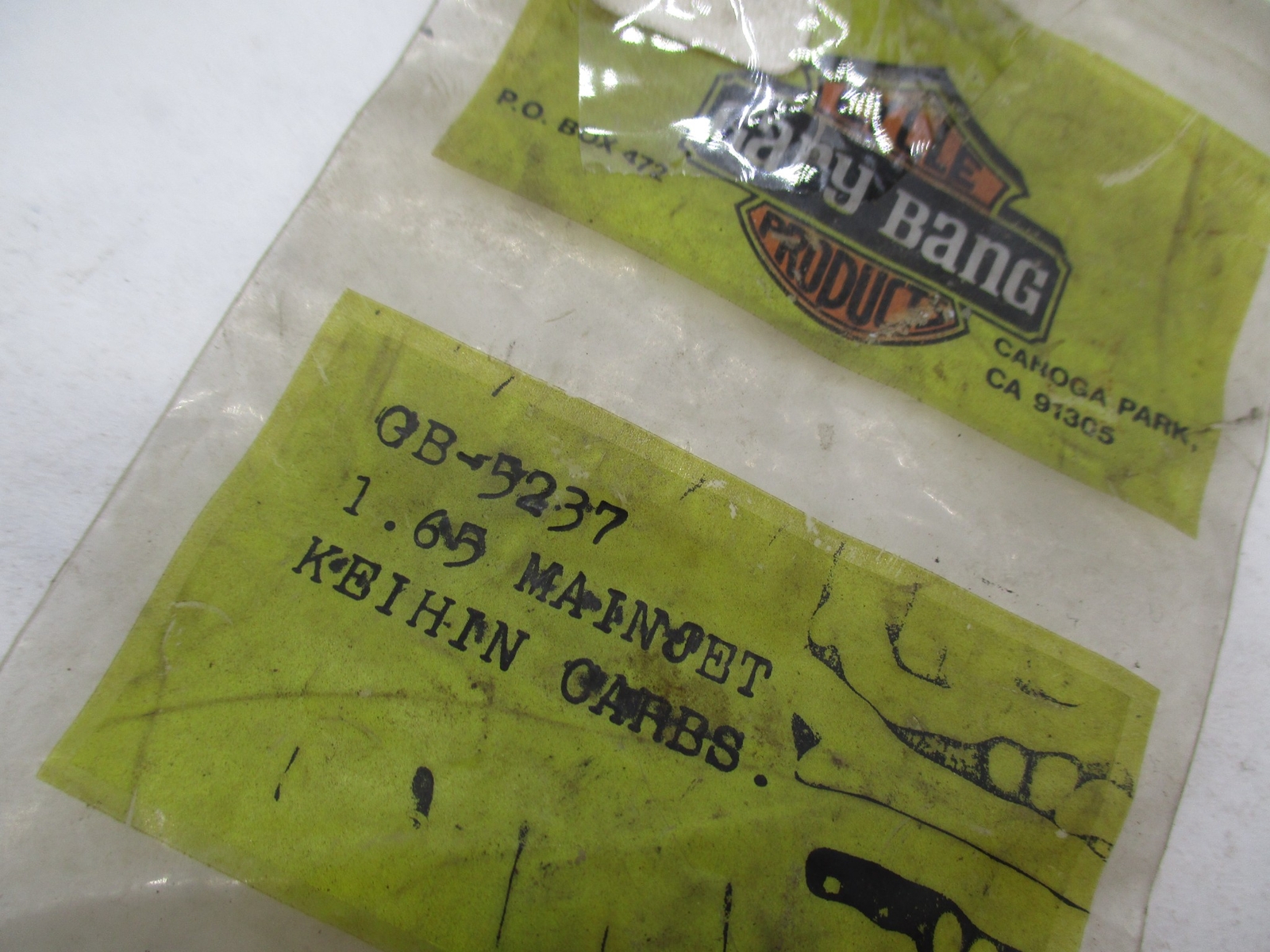 Lot of 2 Harley Davidson 1.65 Main Jets for Keihin Carbs GB-5237