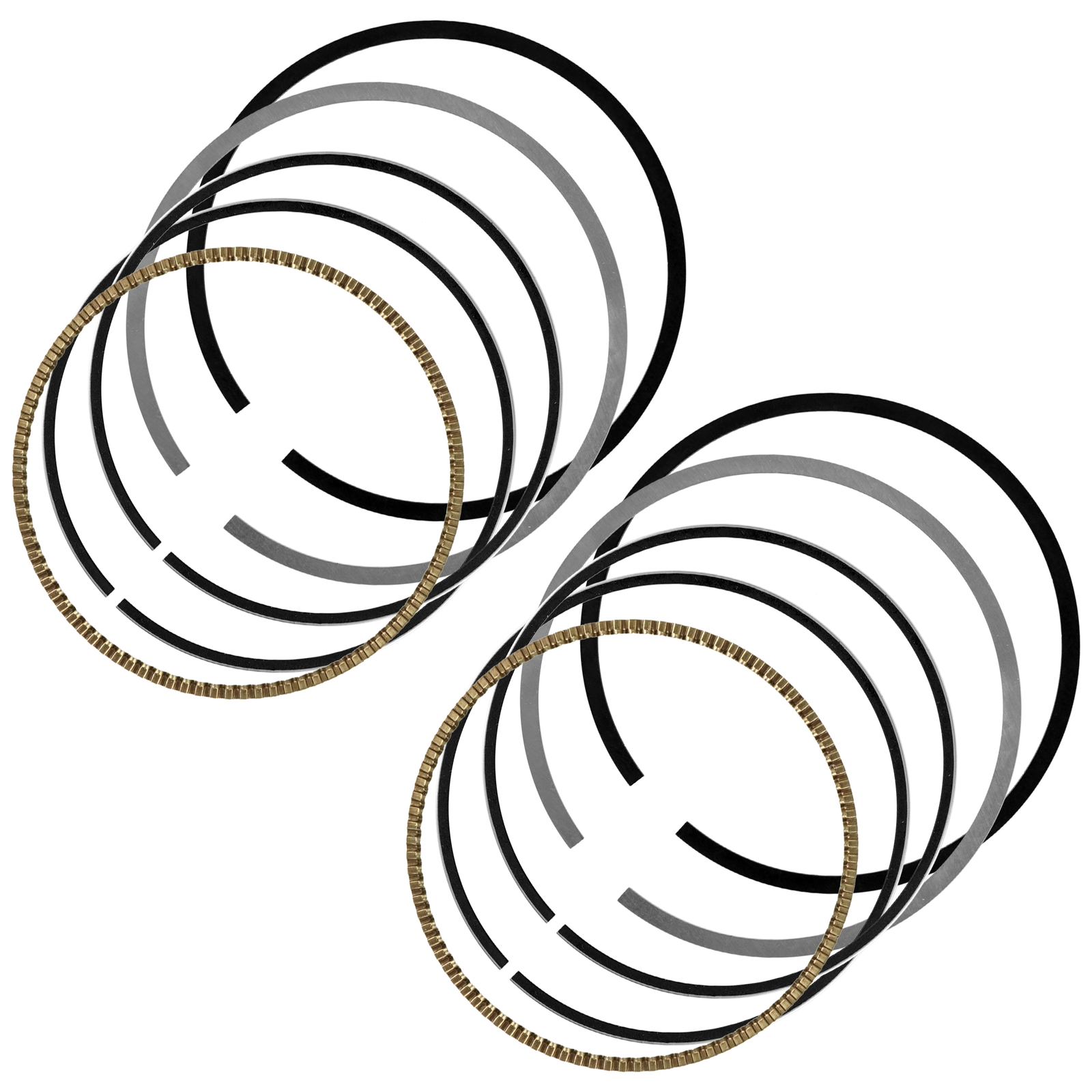Caltric Piston Ring Set For Yamaha V Star 650 XVS650 1998-2011 2013-2016 QTY 2