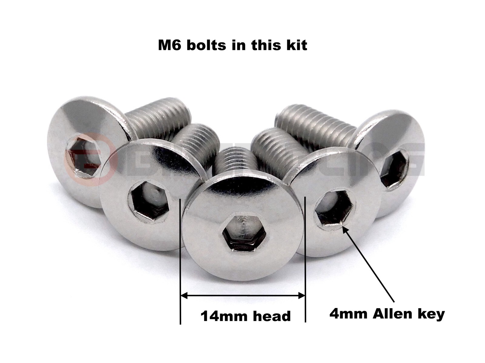 Yamaha YZF R6 1999-2002 stainless steel fairing bolts with rubber nuts & clips