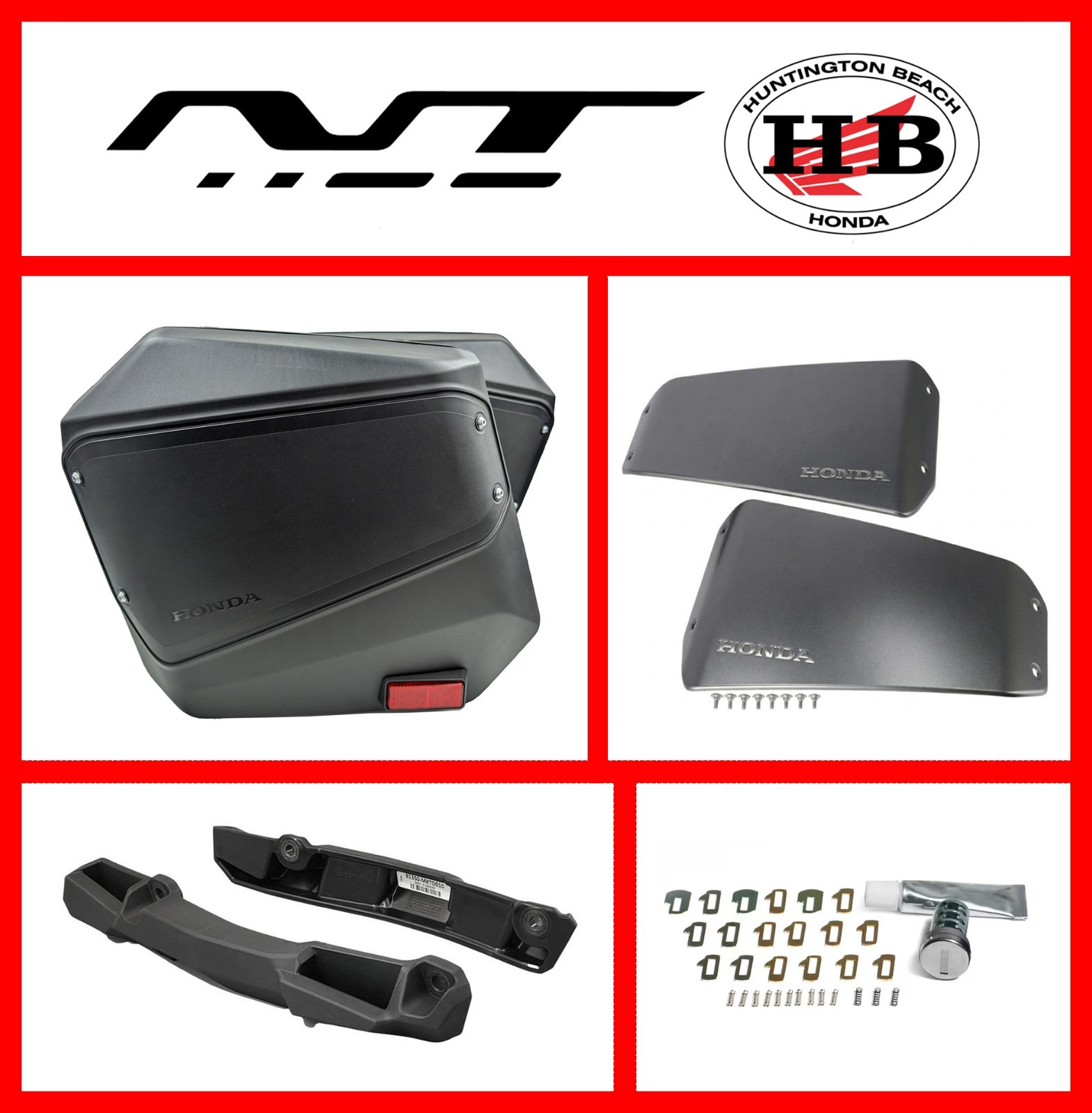 HONDA OEM PANNIERS / MOUNT KIT / KEY LOCKS / PANELS – 2026 NT1100 08L70-MLF-A80
