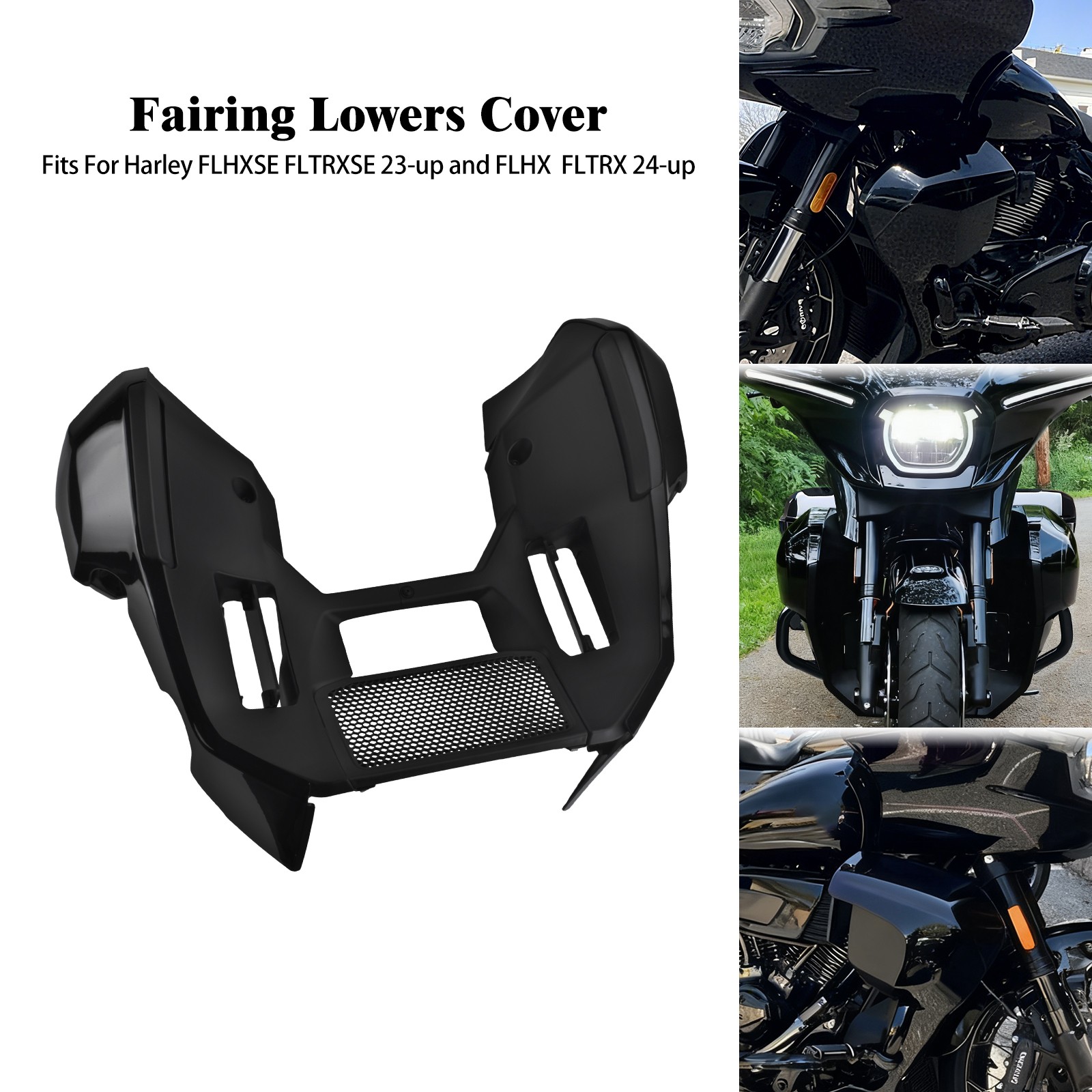 Lowers Fairing Extended Cover Chin Spoiler For Harley Road Street Glide 23-2026