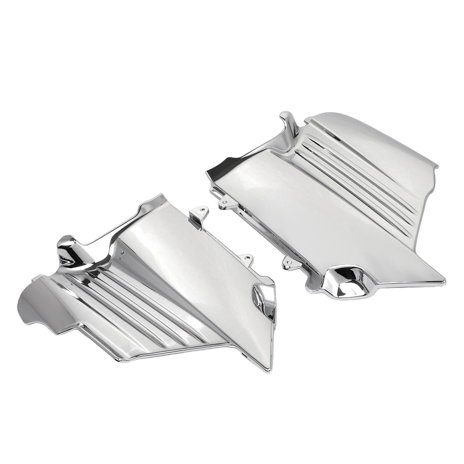 Left & RIght Chrome Engine Lower Side Cover For Honda 1988-2000 GL1500 Goldwing