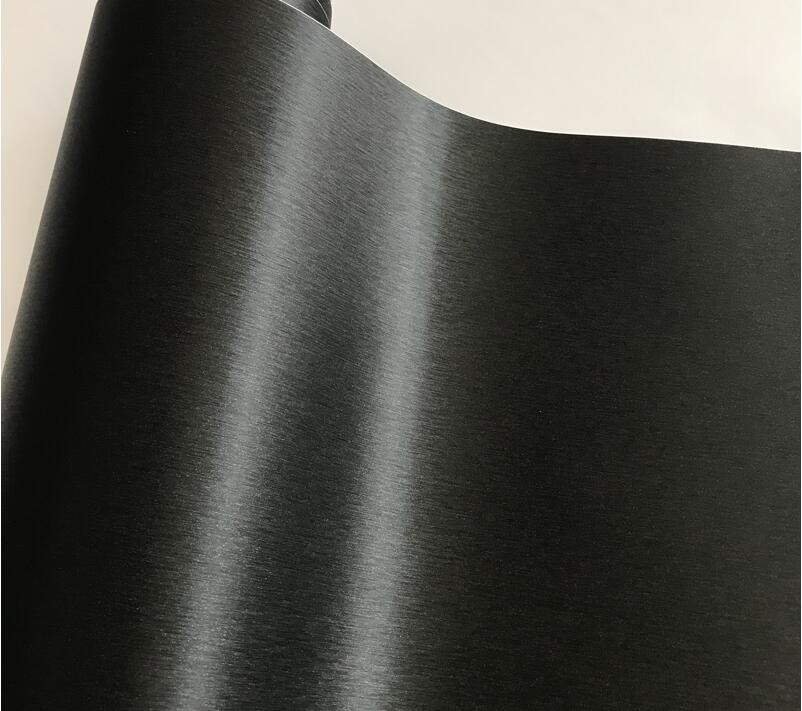 Full Roll 100FT x 5FT Matte Brushed Black ALUMINUM Vinyl Film Car Wrap Sticker