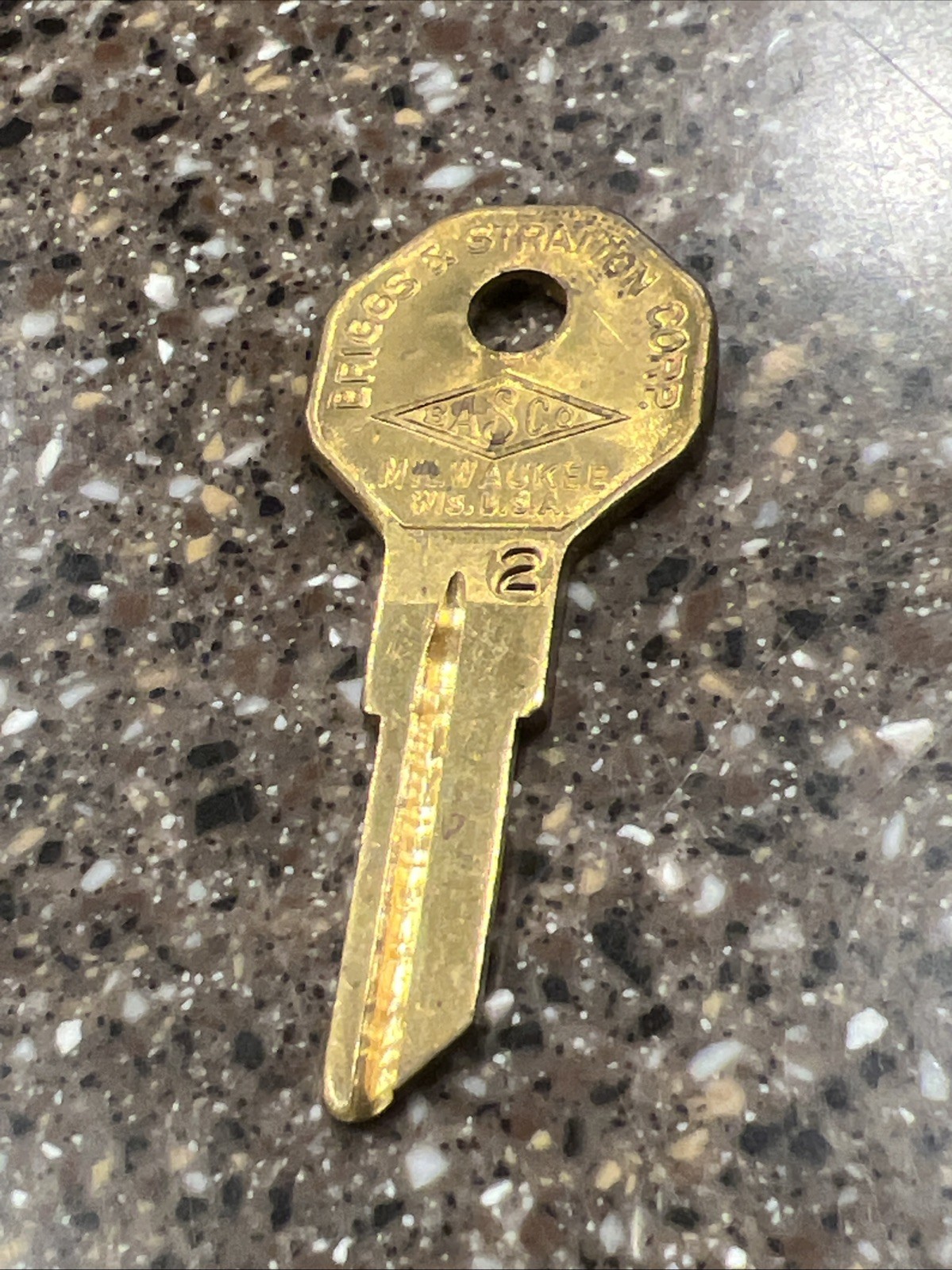 OEM BASCO BRIGGS HARLEY & INDIAN MOTORCYCLES KEY BLANK 1930-1969 1098L B3 BRASS