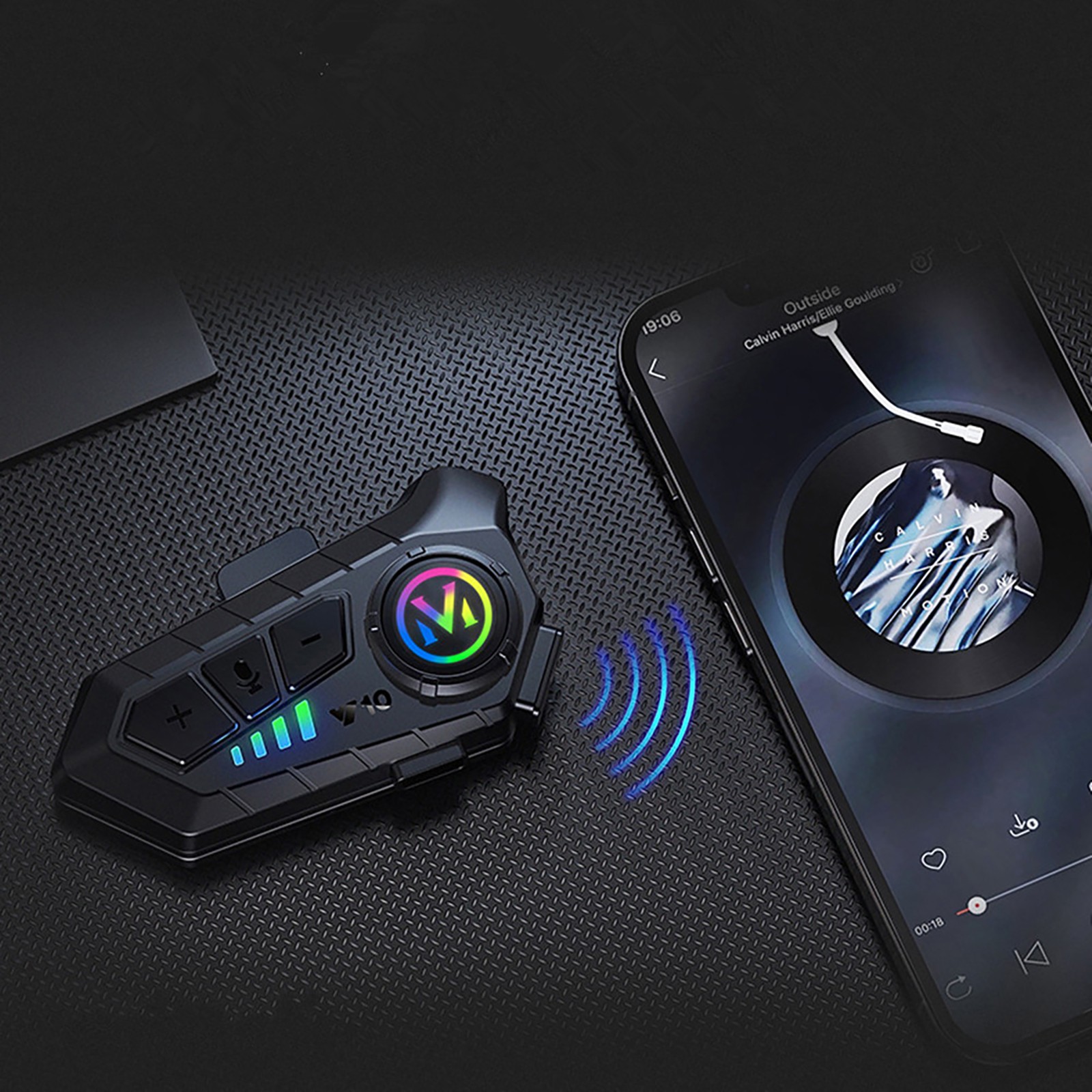 Waterproof HiFi Bluetooth 5.3 Bilateral Stereo Wireless Motorbike Headphone