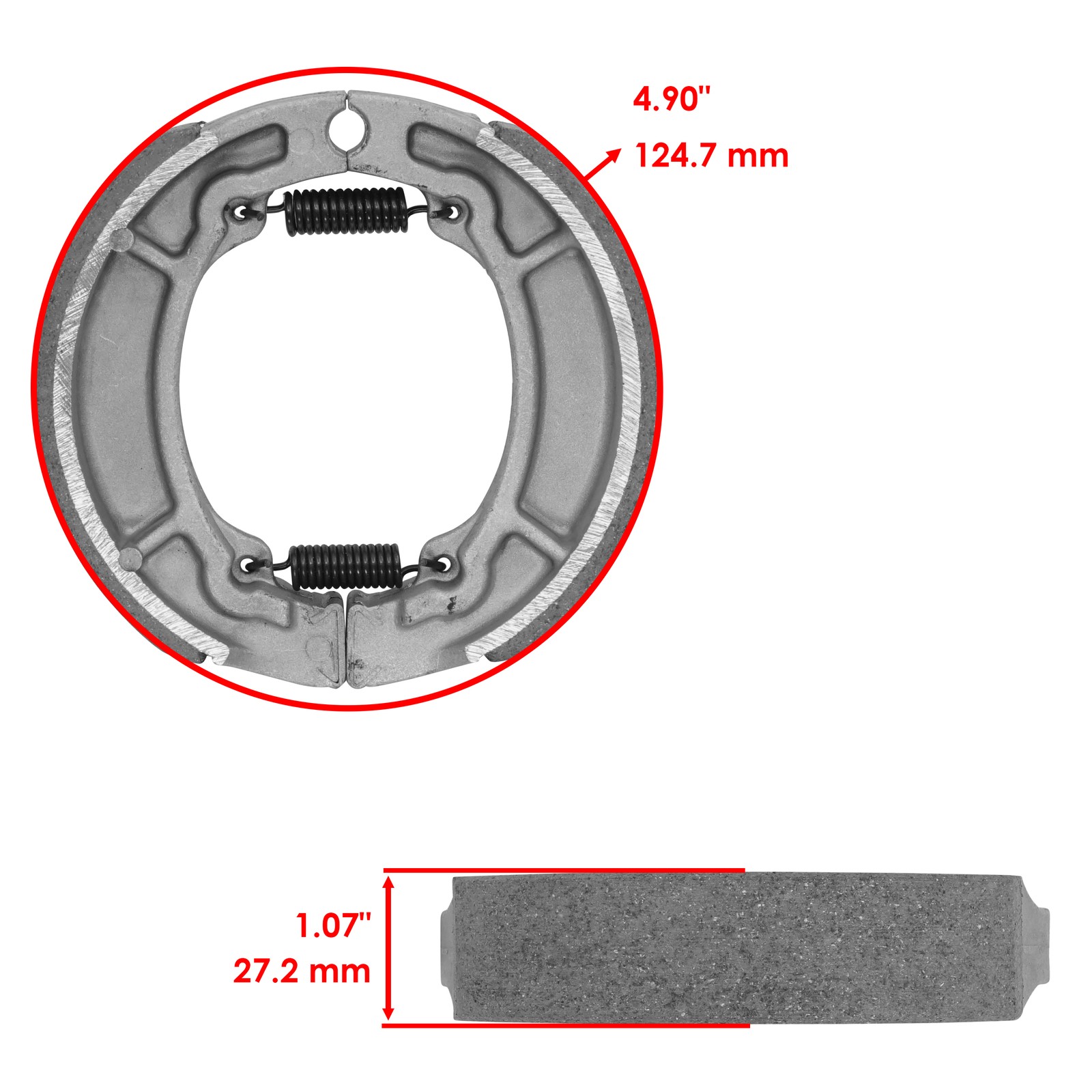 for Yamaha Dt175 1974 1975 1976 1977 1978 1979 1980 1981 Front Brake Shoes