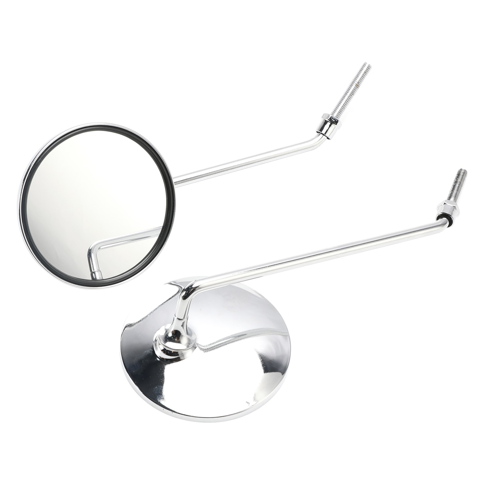 🏍️REAR VIEW MIRRORS CHROME MIRROR ROUND 8MM Fits HONDA PASSPORT C50 C70 C90