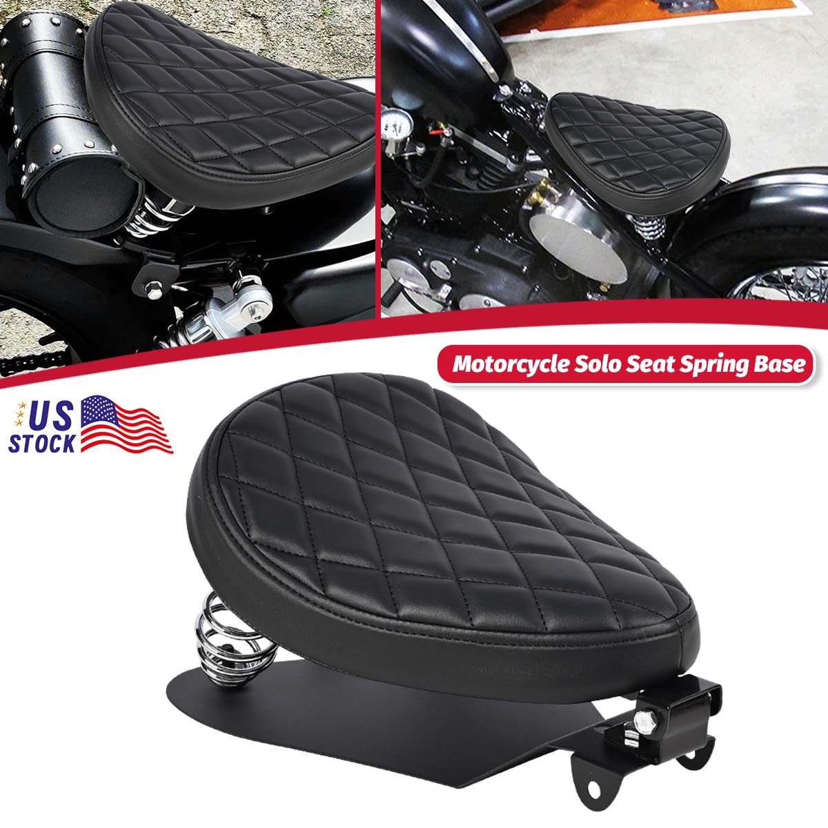 For Honda Shadow Spirit VT 750 For Bobber Motorcycle 3″ Spring Seat Base Saddle