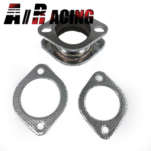 New 1x 2.5 ” to 3″ 2-Bolt Straight SS Pipe Flange Adapter Kit + 2x Flange Gasket