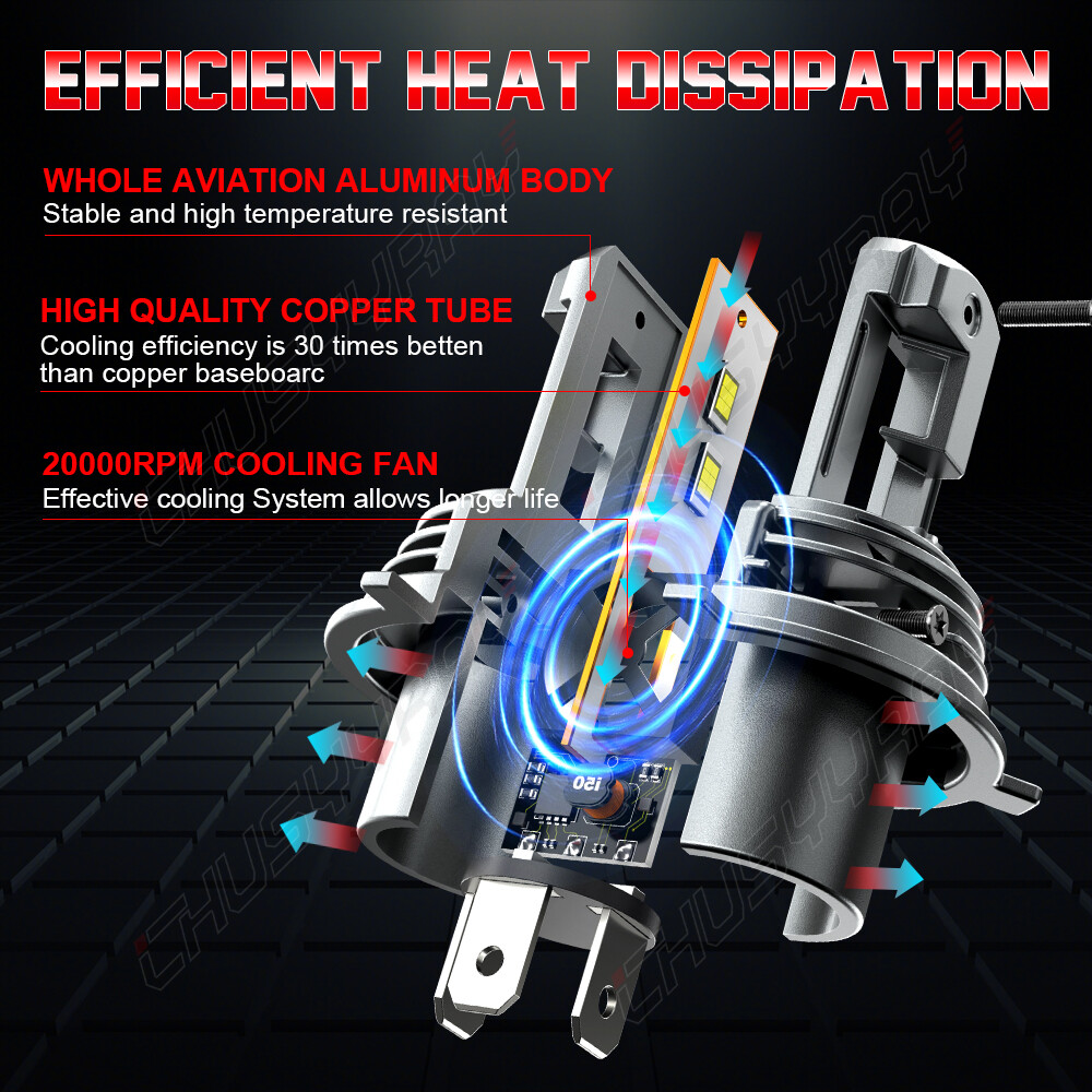 High Power HID LED Headlight H4 Bulbs for Yamaha V-Star (ALL) 1998-2017 Lights
