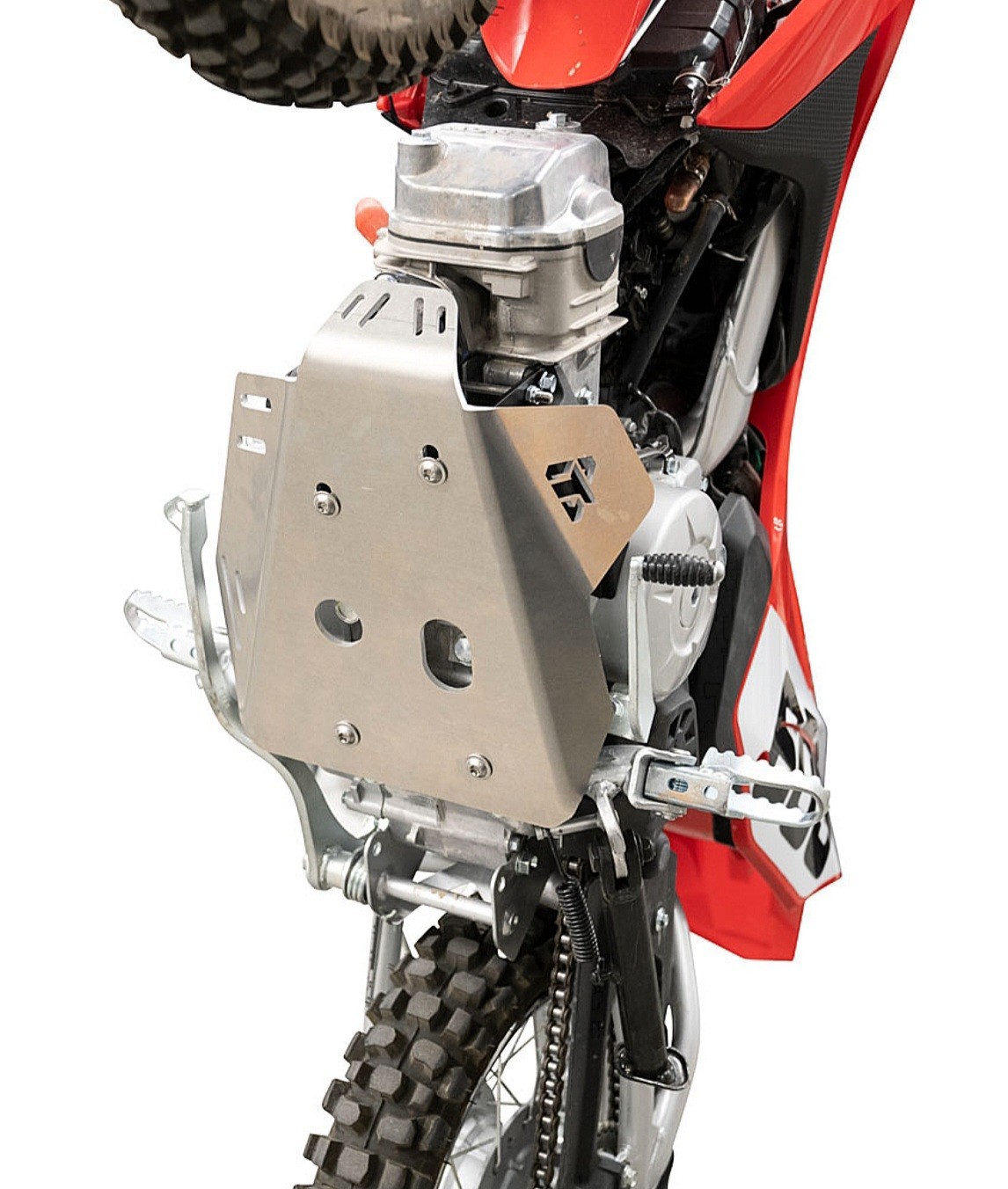 Tusk Aluminum Skid Plate For Honda CRF110F 2019-2025 Crash Impact Plate