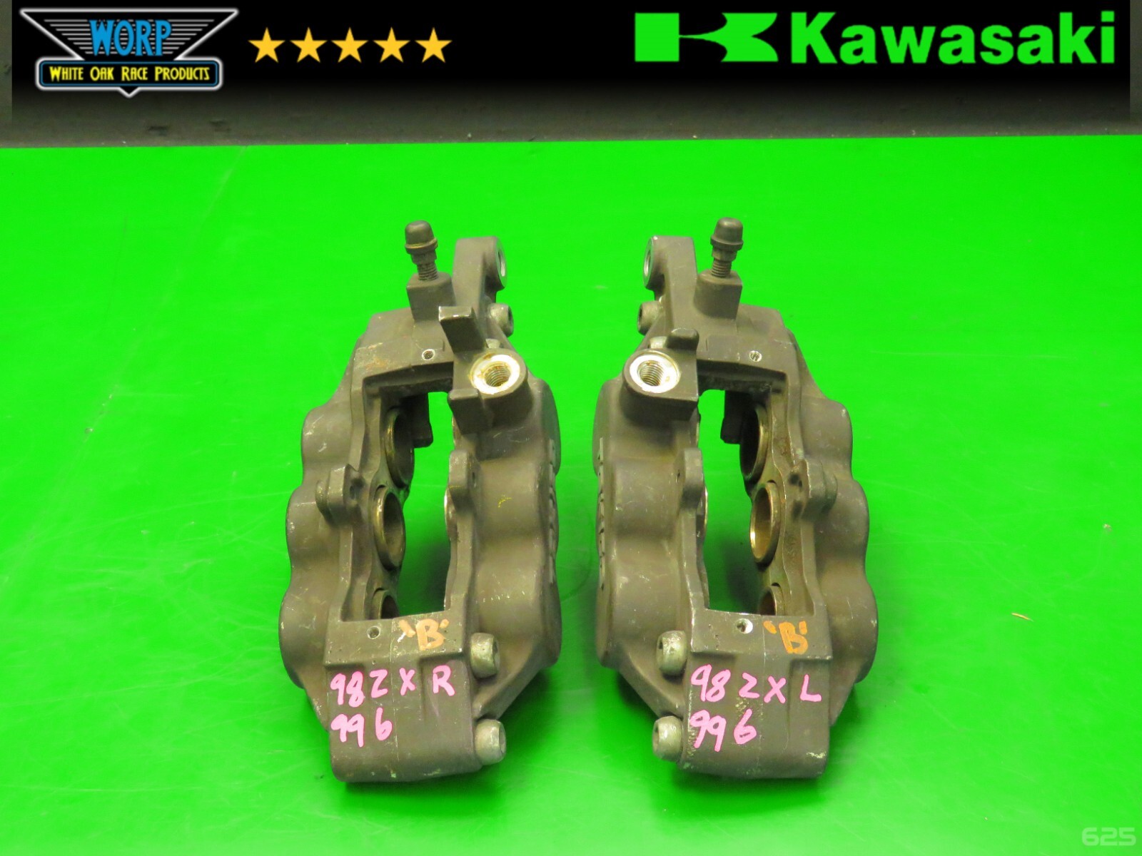 OEM NISSIN 98-99 KAWASAKI ZX6R NINJA 600 FRONT DISC BRAKE CALIPERS LEFT RIGHT ~B