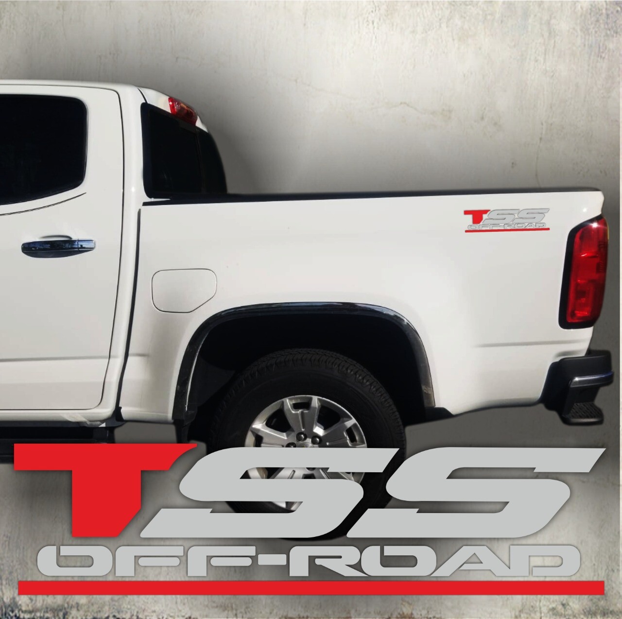 TSS OFF ROAD DECALS STICKERS, red and gray (SET)