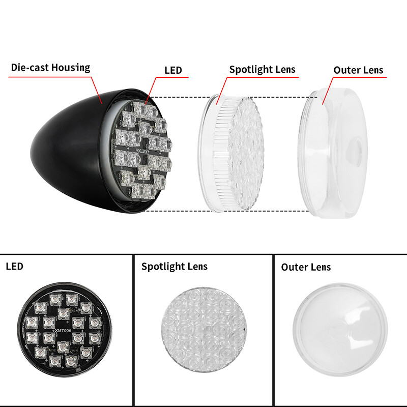Rear Turn Signals Lights Fit For Harley Touring 2009-24 Dyna 06-17 Softail 00-24
