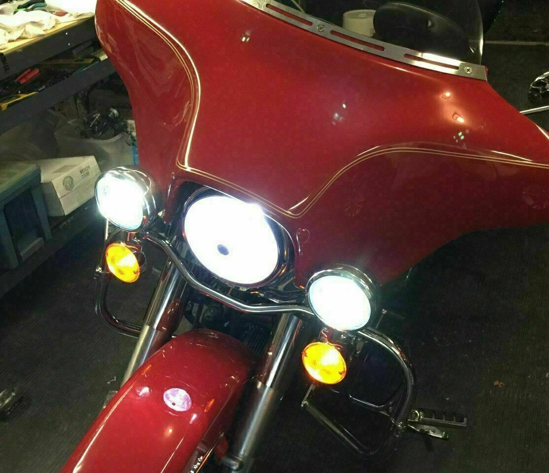 For Harley Davidson 2006-2017 Xenon White 881 LED Bulbs Passing Spot Fog Lights