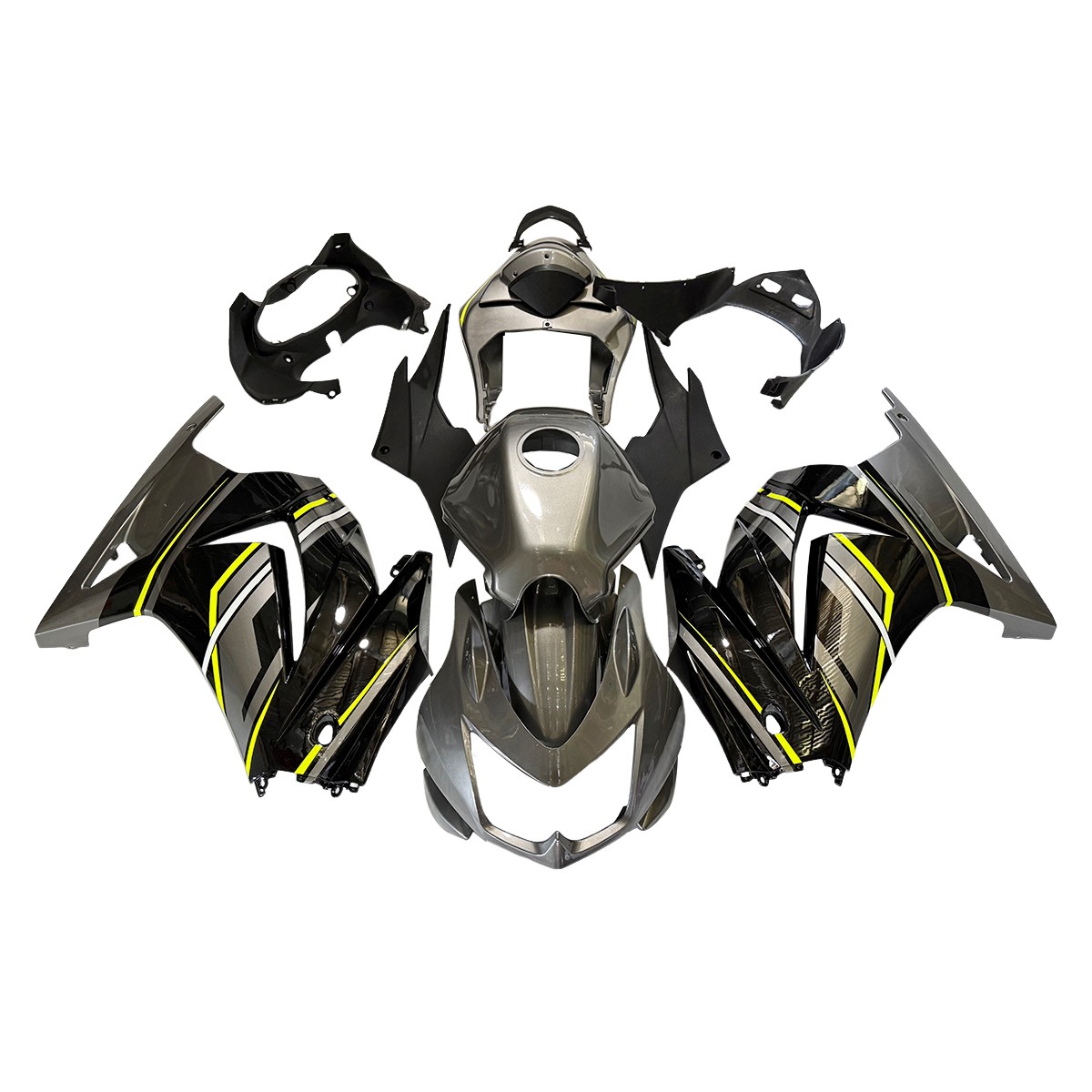 Iron Gray Black Fairings for Kawasaki 2008 2012 Ninja 250R ABS Plastic Bodywork