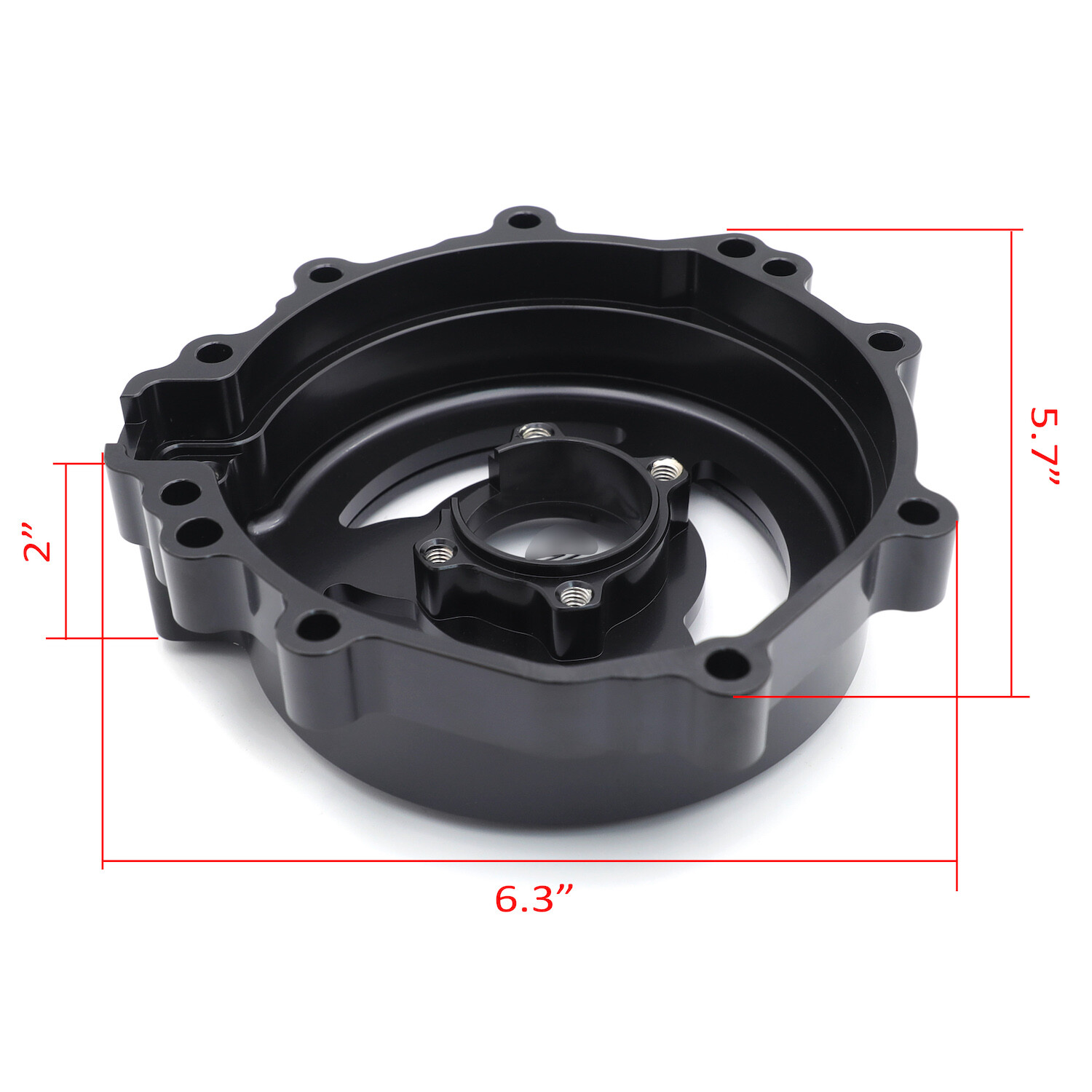 Black Clear Engine Stator Cover Crankcase Left For 2007-2023 Kawasaki ZX-6R Ninj