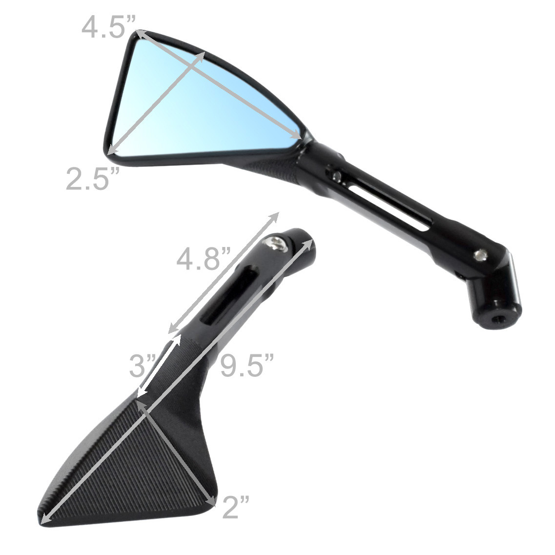Motorcycle Black Rearview Mirrors For Harley Davidson Honda Yamaha Kawasaki M602