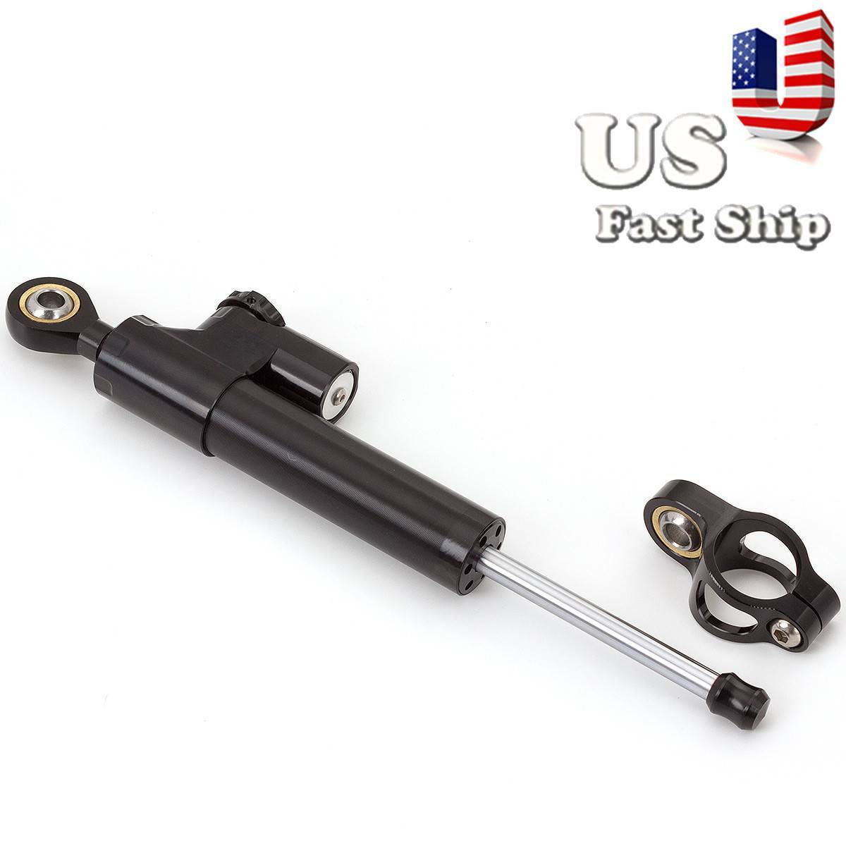 CNC Steering Stabilizer Damper Linear For Honda CBR600RR 954RR 929RR 1000RR BlK