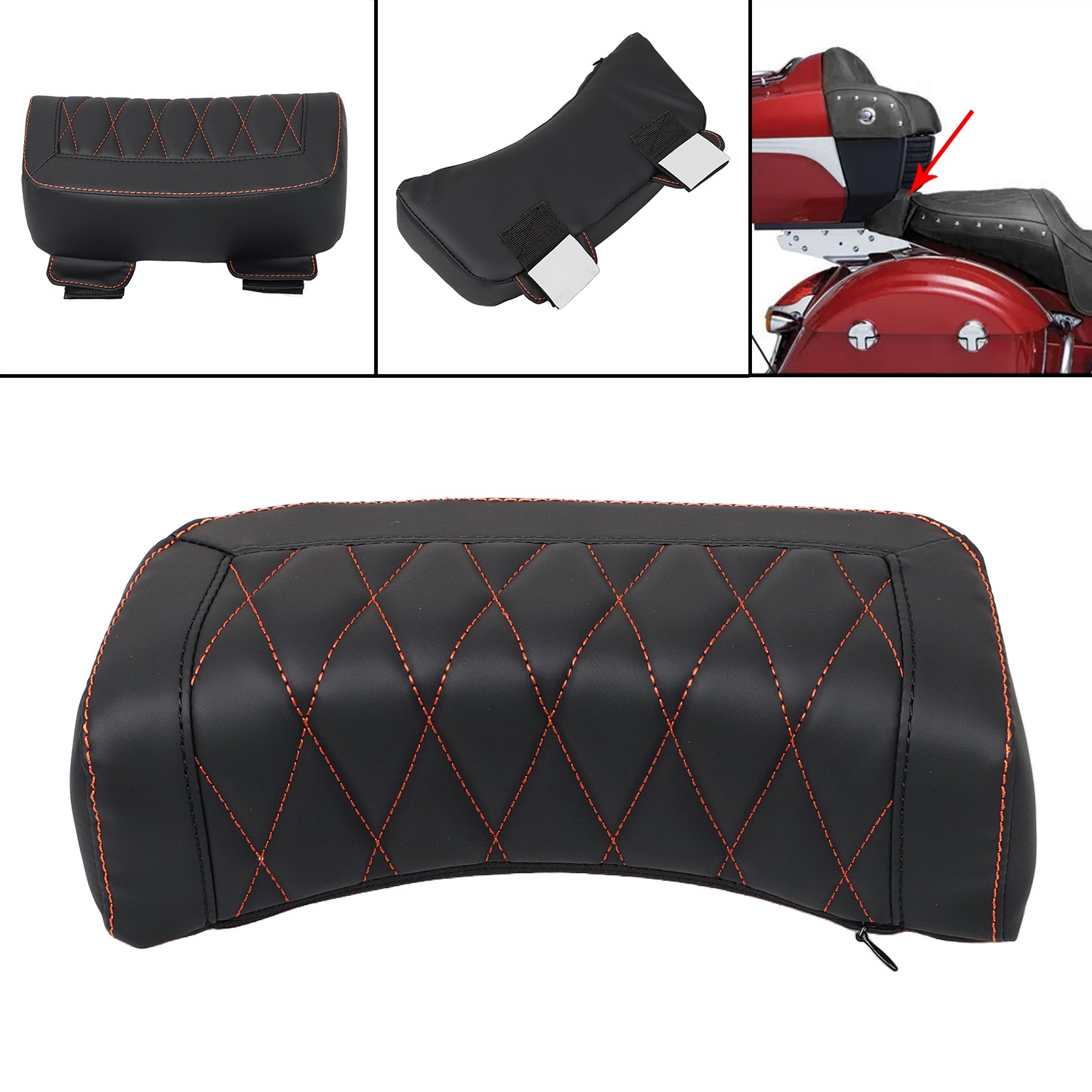 Synthetic leather + Foam Rear Seat Trunk Filler Pad For Indian Chieftain Limited