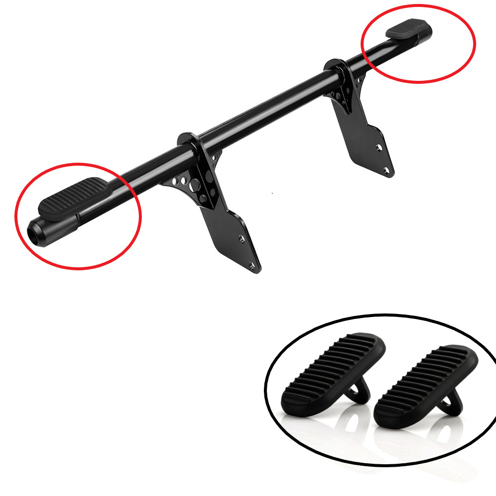 For 1.25“ 32mm Thick Engine Guard Crash Bar Left Right Footrest Footpegs Rubber