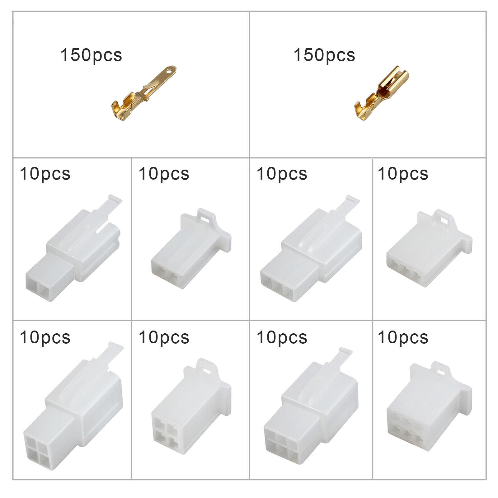 380Pcs Motorcycle Connector Wiring Loom Automotive Harness Terminal Repair Tools