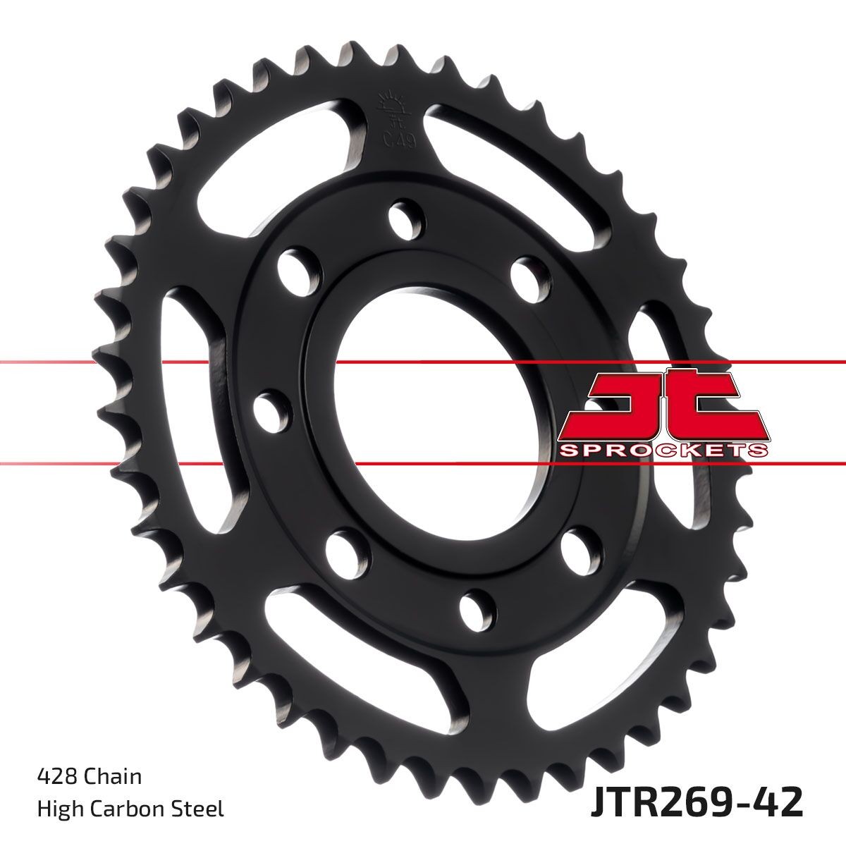 Honda CG 125 M 2001-2003 JT Black Rear Sprocket 42T 428 JTR269.42