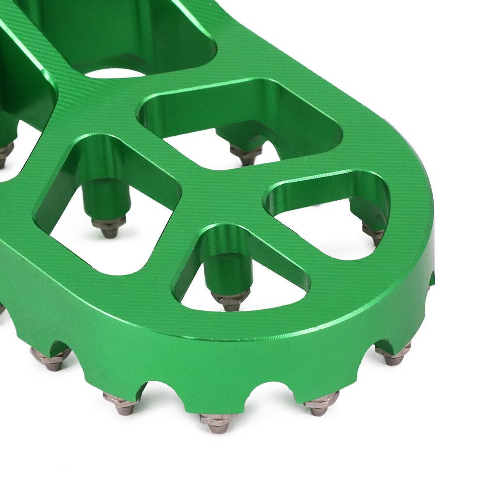 Foot Pegs Rest CNC For Kawasaki KDX200/220R KDX250 KX125/250/500 Dirt Bike Green