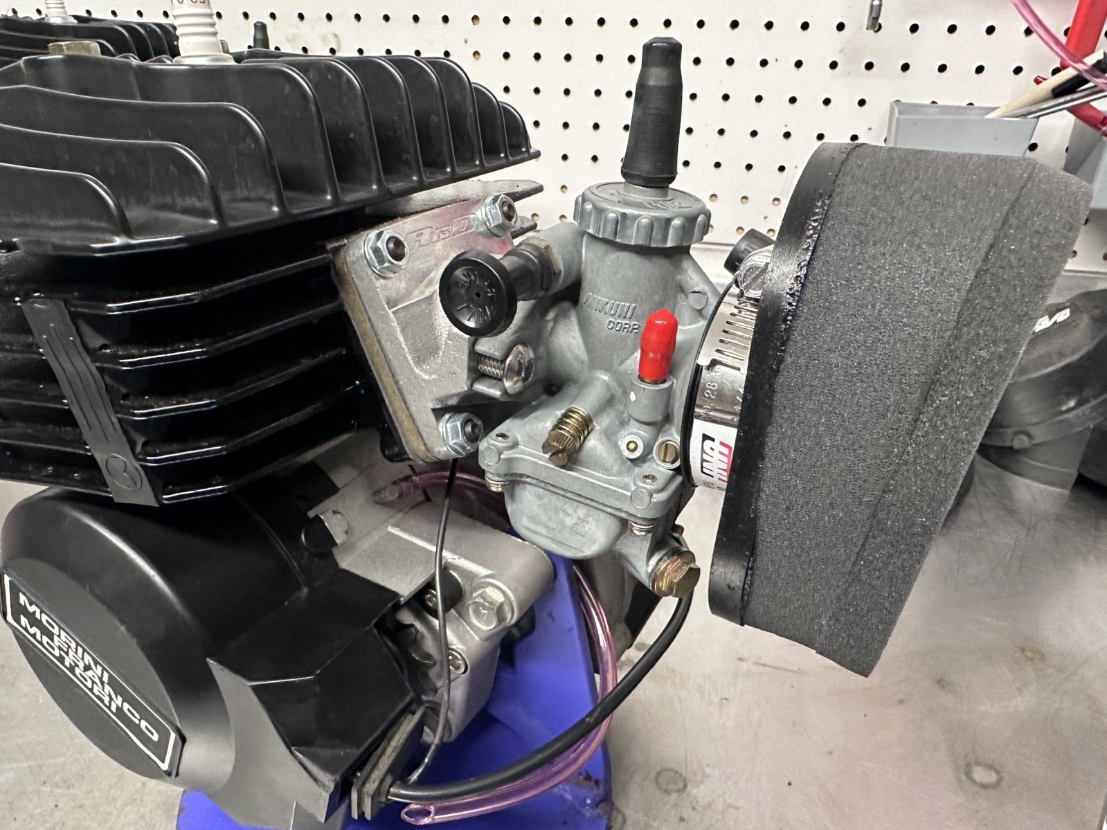 R&D Carb Adapter Franco Morini S5 Lem Malaguti KTM HuskyBoy 50cc Mikuni vm22