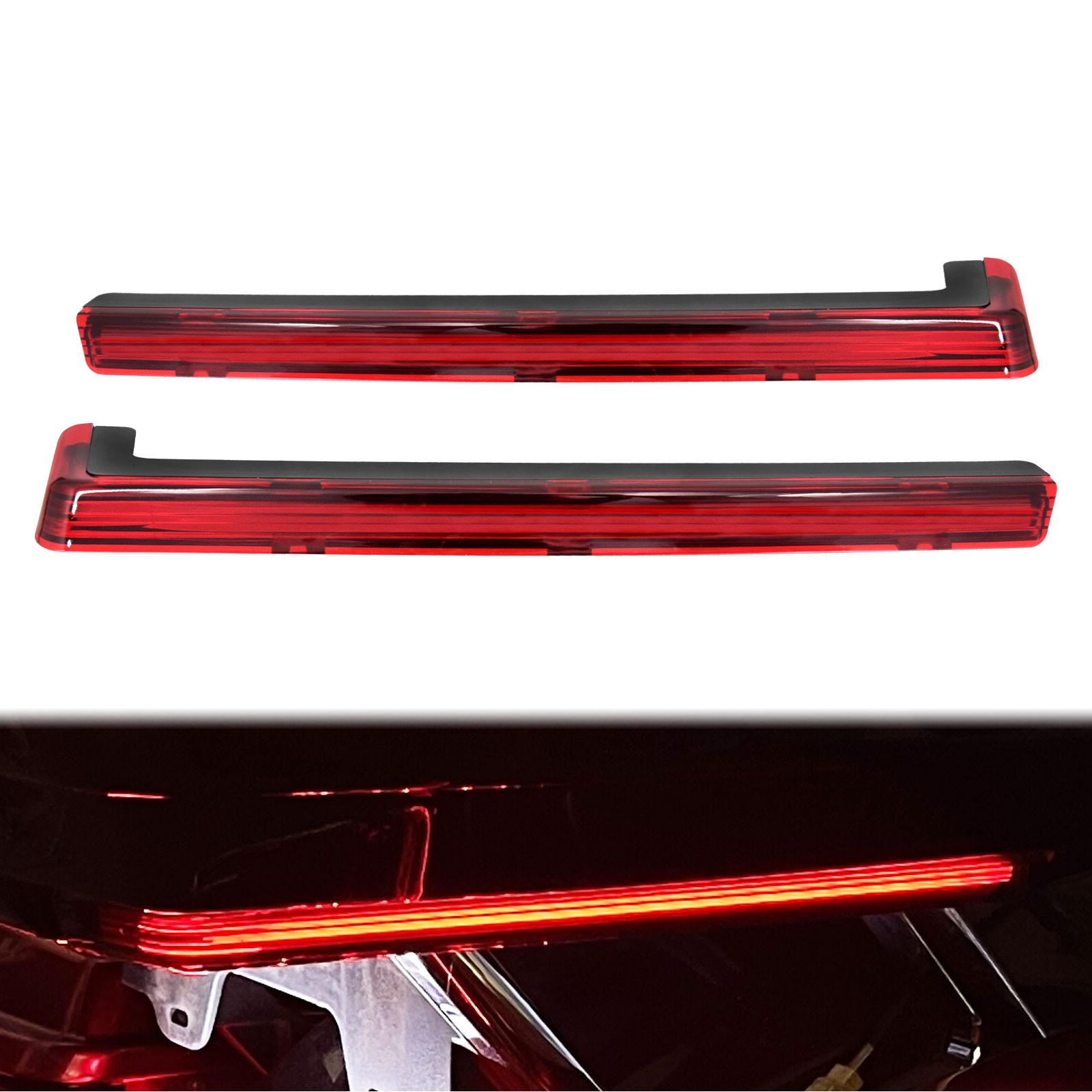 Accent Side Panel LED Light w/ Red Lens For Harley Tour Pack Road King 2006-2025